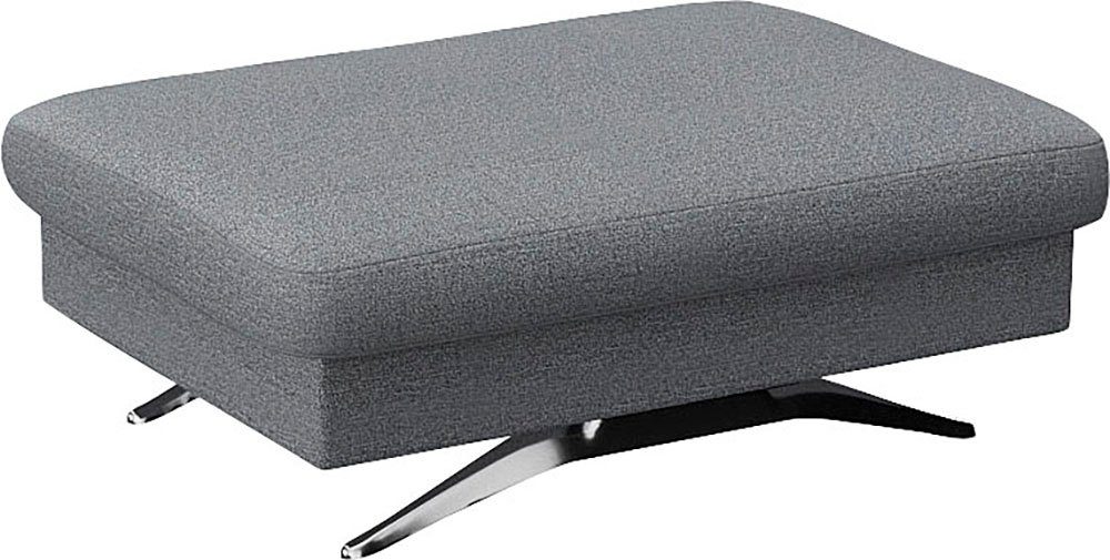 FLEXLUX Pouf Glow Sitzhocker, Polsterhocker, Hocker mit Stauraum, Fuß Alu
