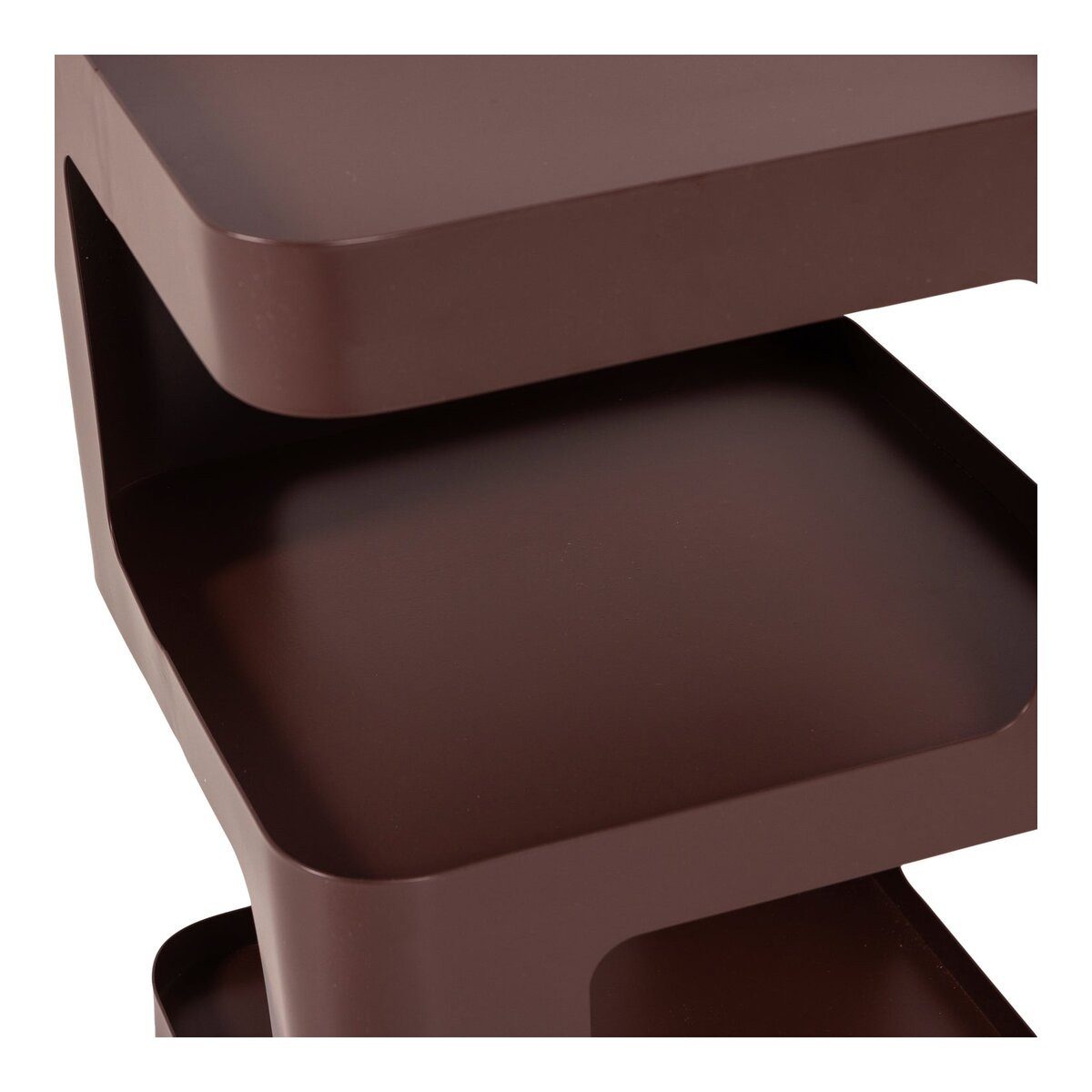 WOOOD Beistelltisch Riv - Metall Lila / Braun, Künstlerisches Design, leichtes Material – Bild 5 von 5
