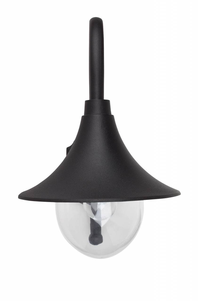 Berna, 1x für Außen-Wandleuchte geeignet A60, LED Lampe Außenwandleuchte Brilliant 60W, E27, schwarz Berna