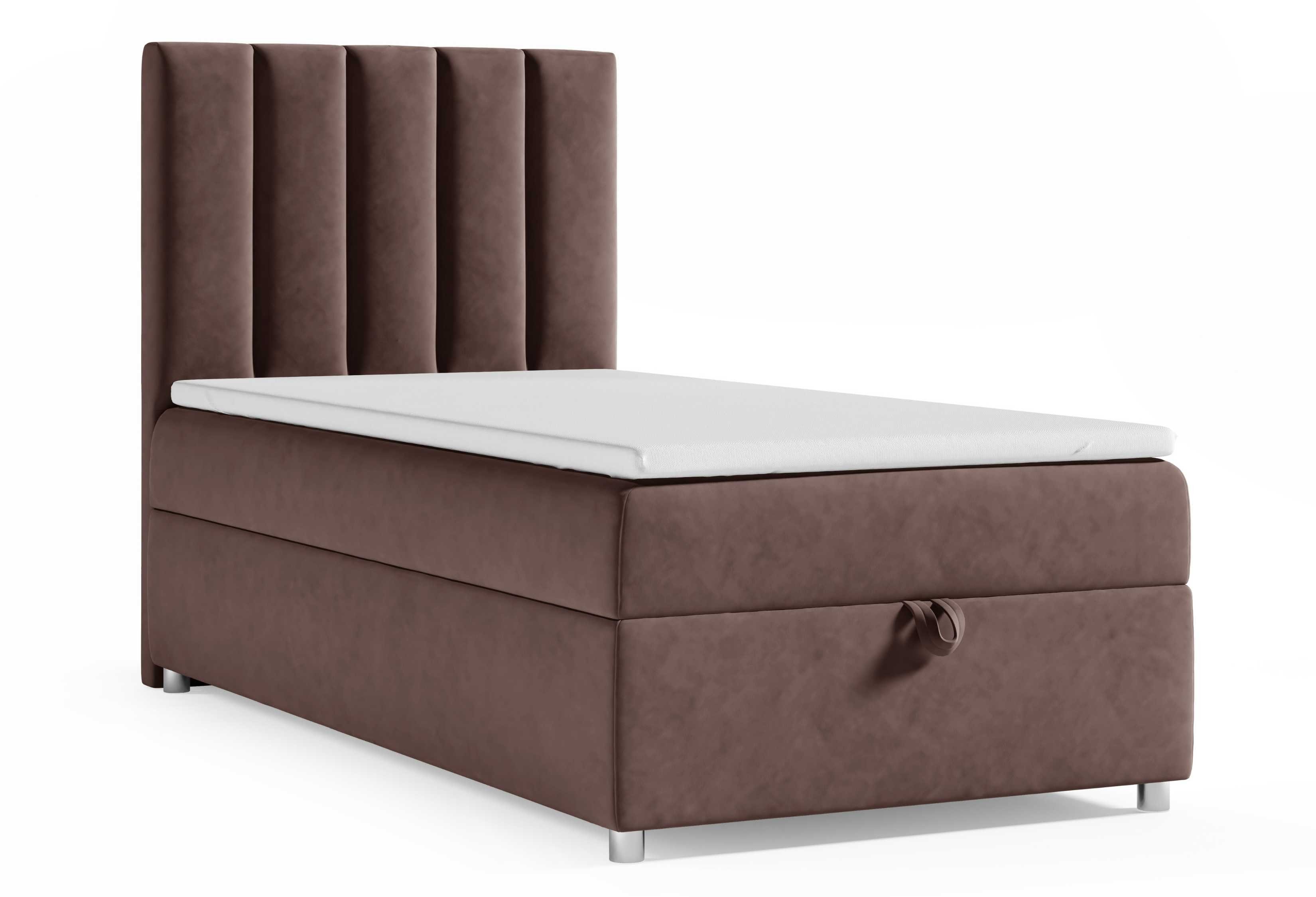 Boxspringbett Home Topper Best Trinity SINGLE Bonellfederkern for K-10 Braun inkl. Bettkasten mit