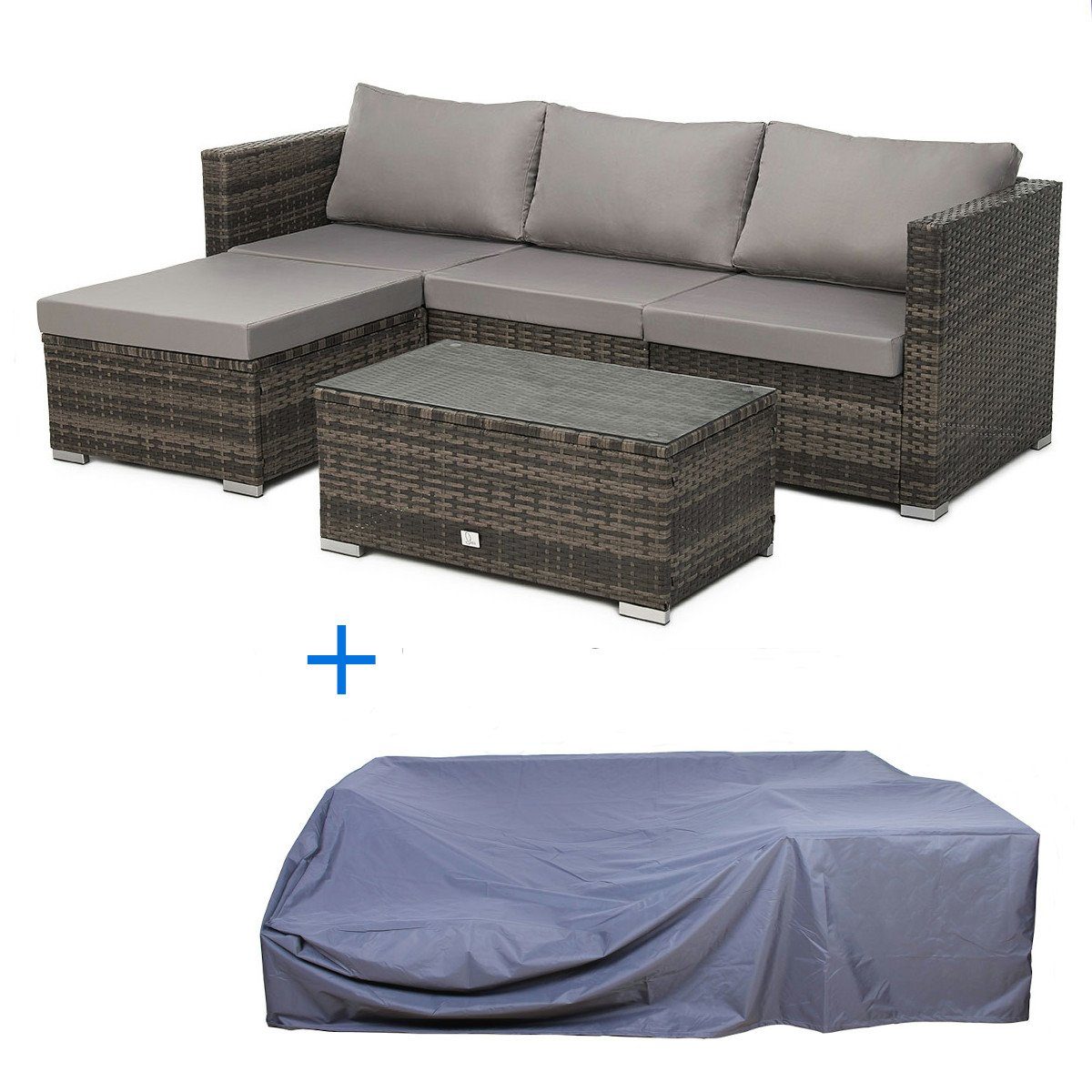 SVITA Gartenlounge-Set QUEENS, (Set, variable Lounge-Sitzgruppe günstig online kaufen