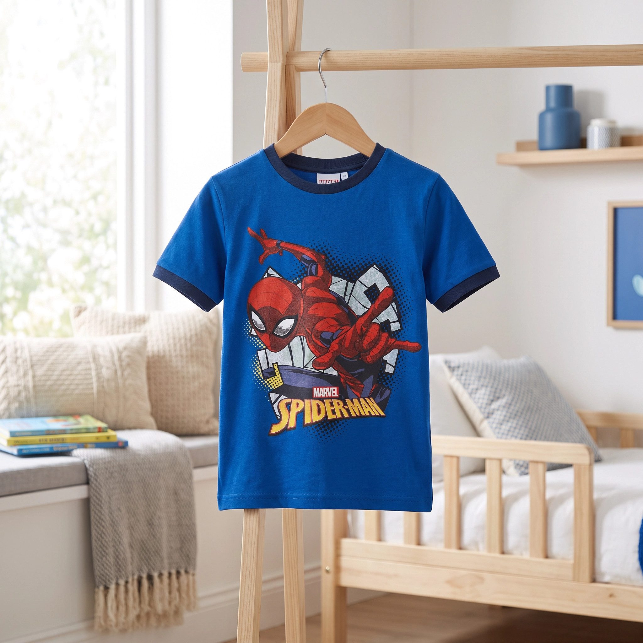 MARVEL Print-Shirt Spiderman T-Shirt kurzarm Kinder Jungen Shirt Gr. 98 bis 104 - 100% Baumwolle