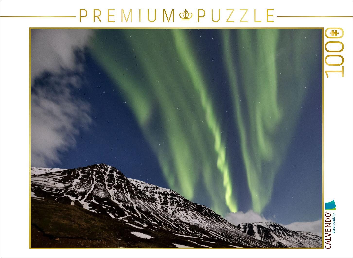 CALVENDO Puzzle CALVENDO Puzzle Northern lights over the mountains of the highlands of, 1000 Puzzleteile