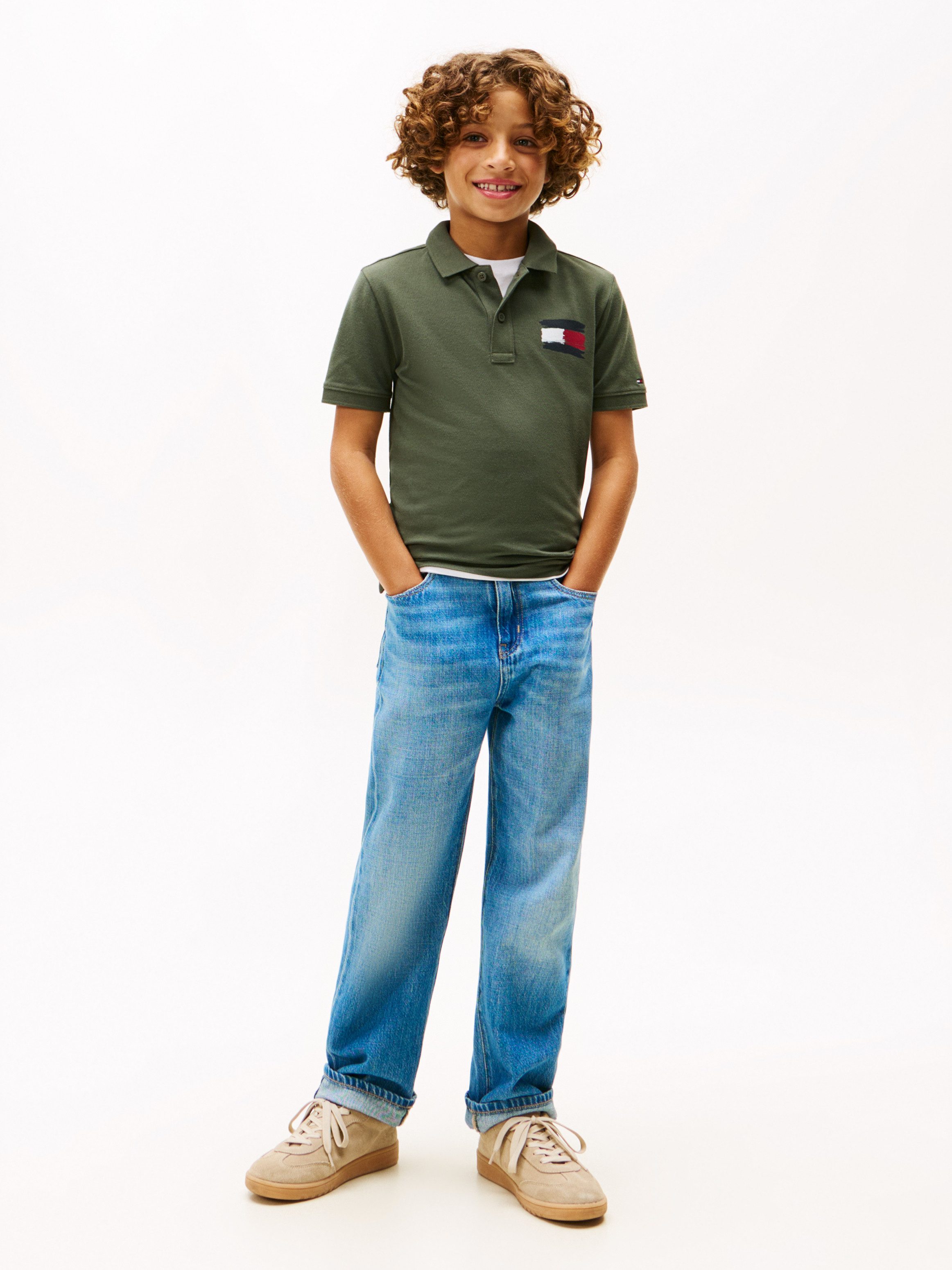 Tommy Hilfiger Poloshirt TOMMY FLAG POLO SS Kinder bis 16 Jahre