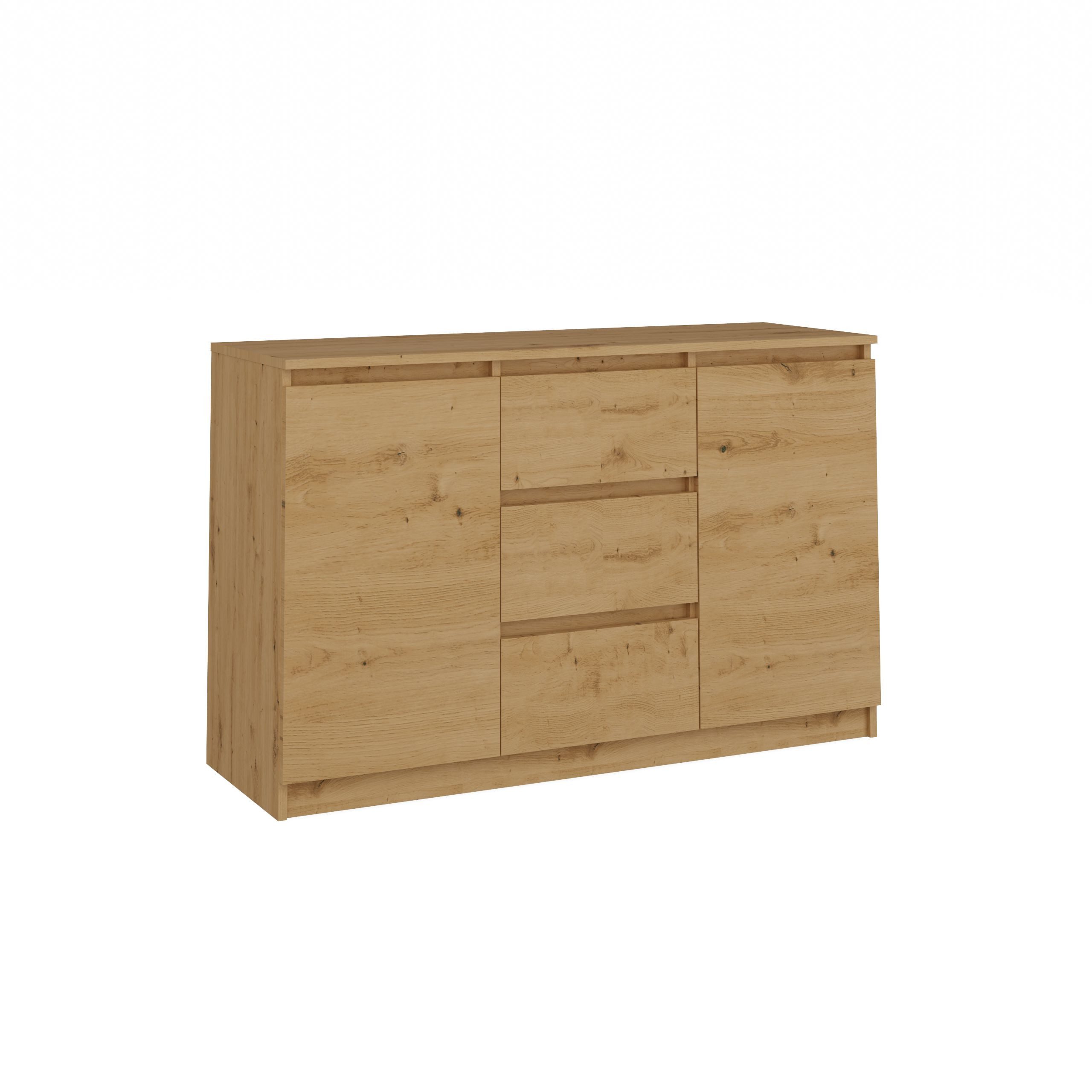 Raumhirsch Furniture Kommode Sideboard 120 cm breit (Maße 40 x 120 x 75 cm mit 2 Türen, 3 Schubladen), verschiedene Farben