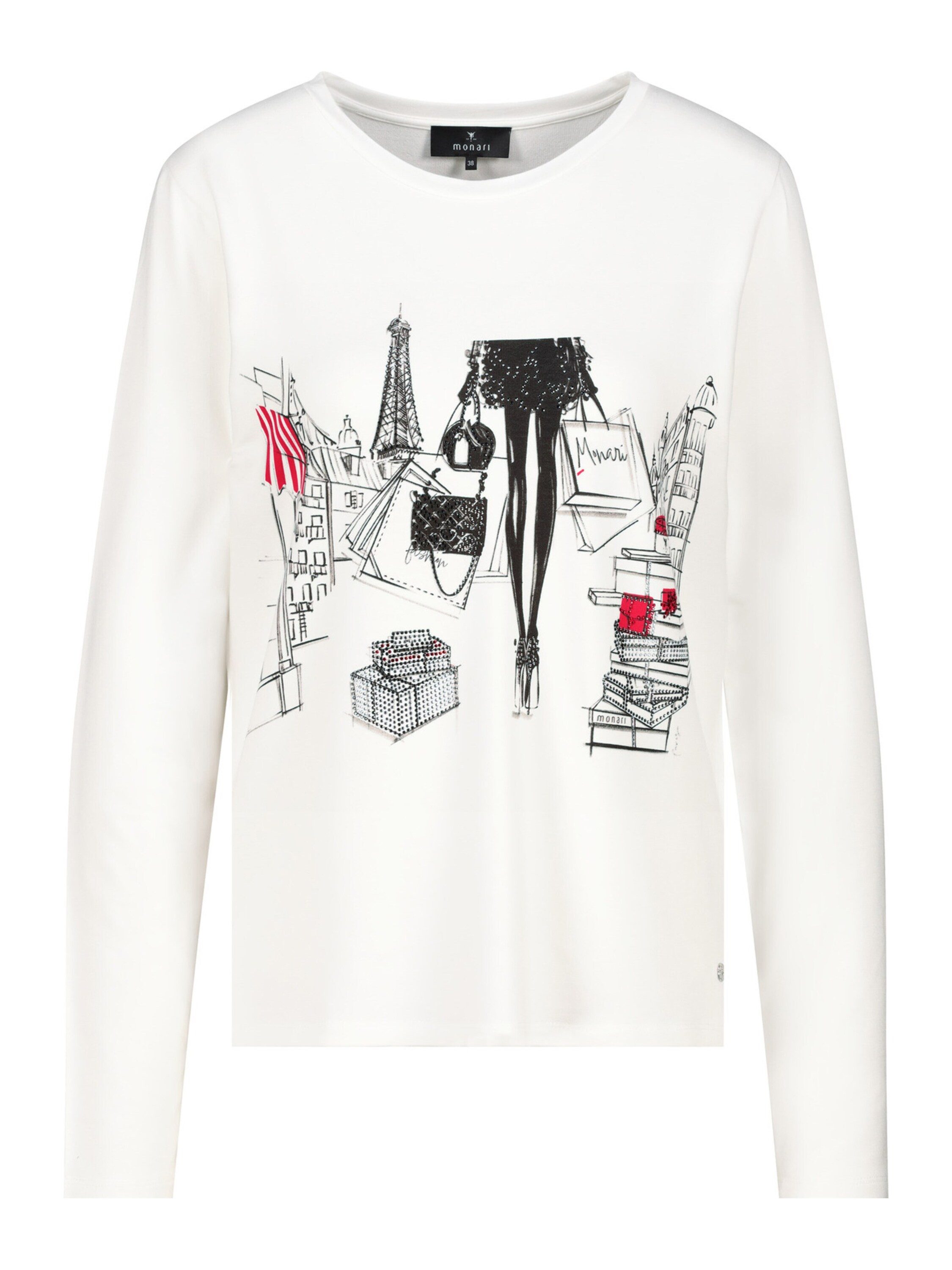 Monari Langarmshirt (1-tlg) Ziersteine