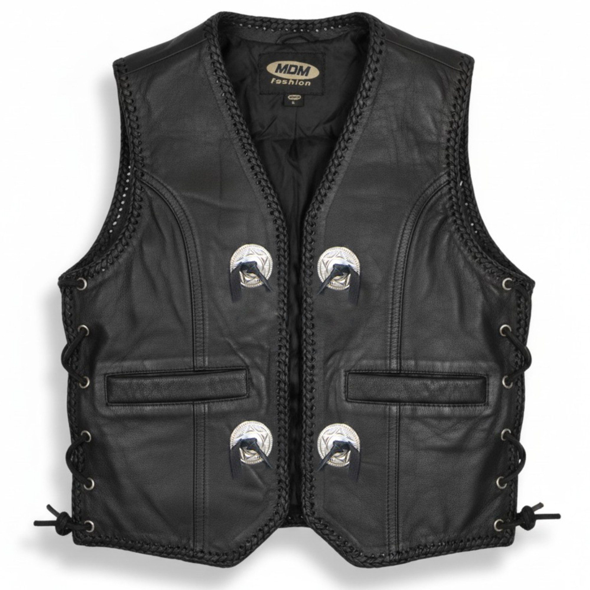 Lederweste Kinder Lederweste Kutte mit Conchos