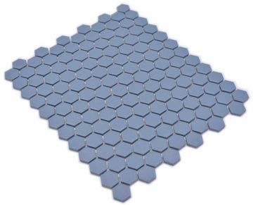 Mosani Mosaikfliesen Hexagonale Sechseck Mosaik Fliese Keramik mini blaugrün