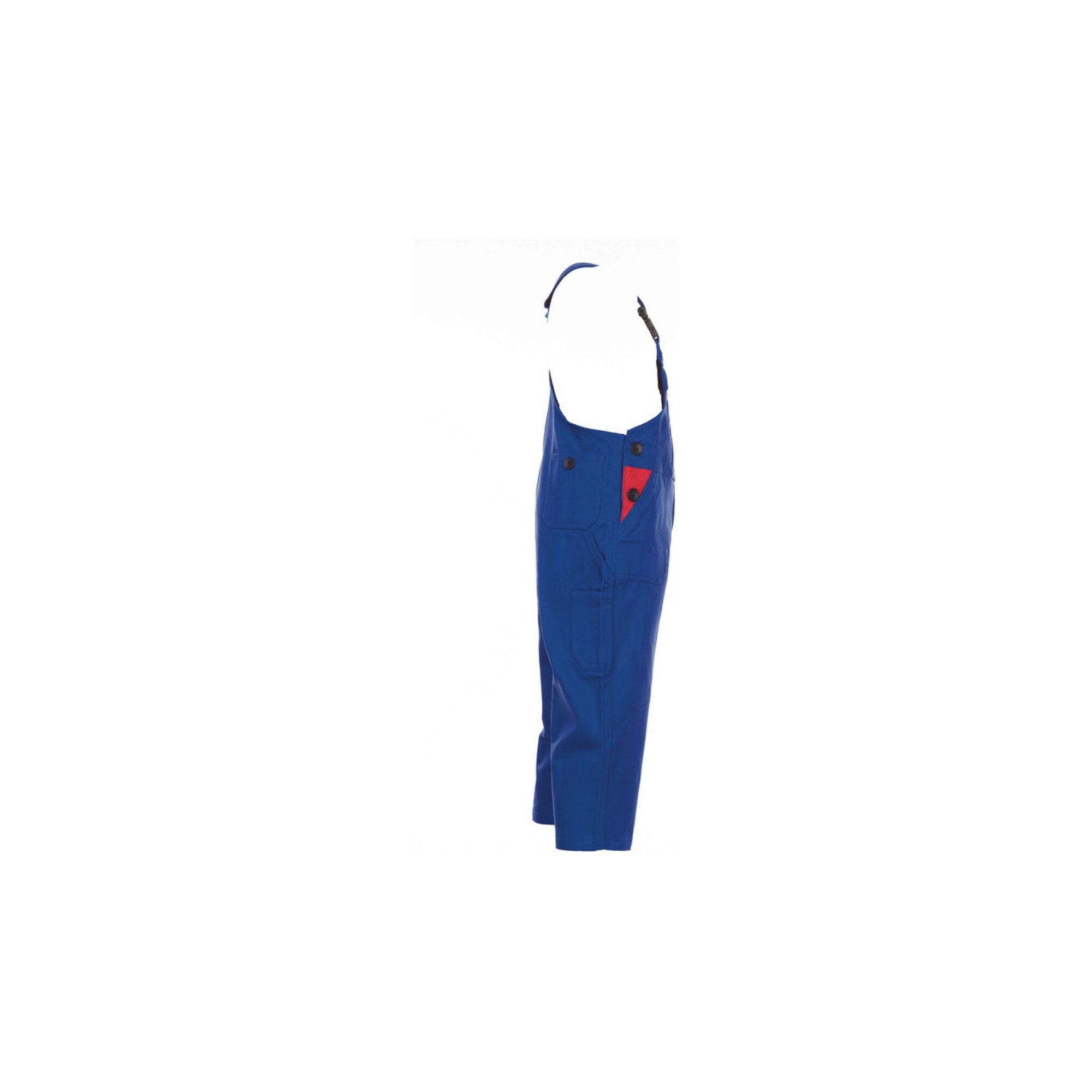 Planam 3/4-Hose Planam Kinder-Latzhose kornblau/mittelrot 158/164