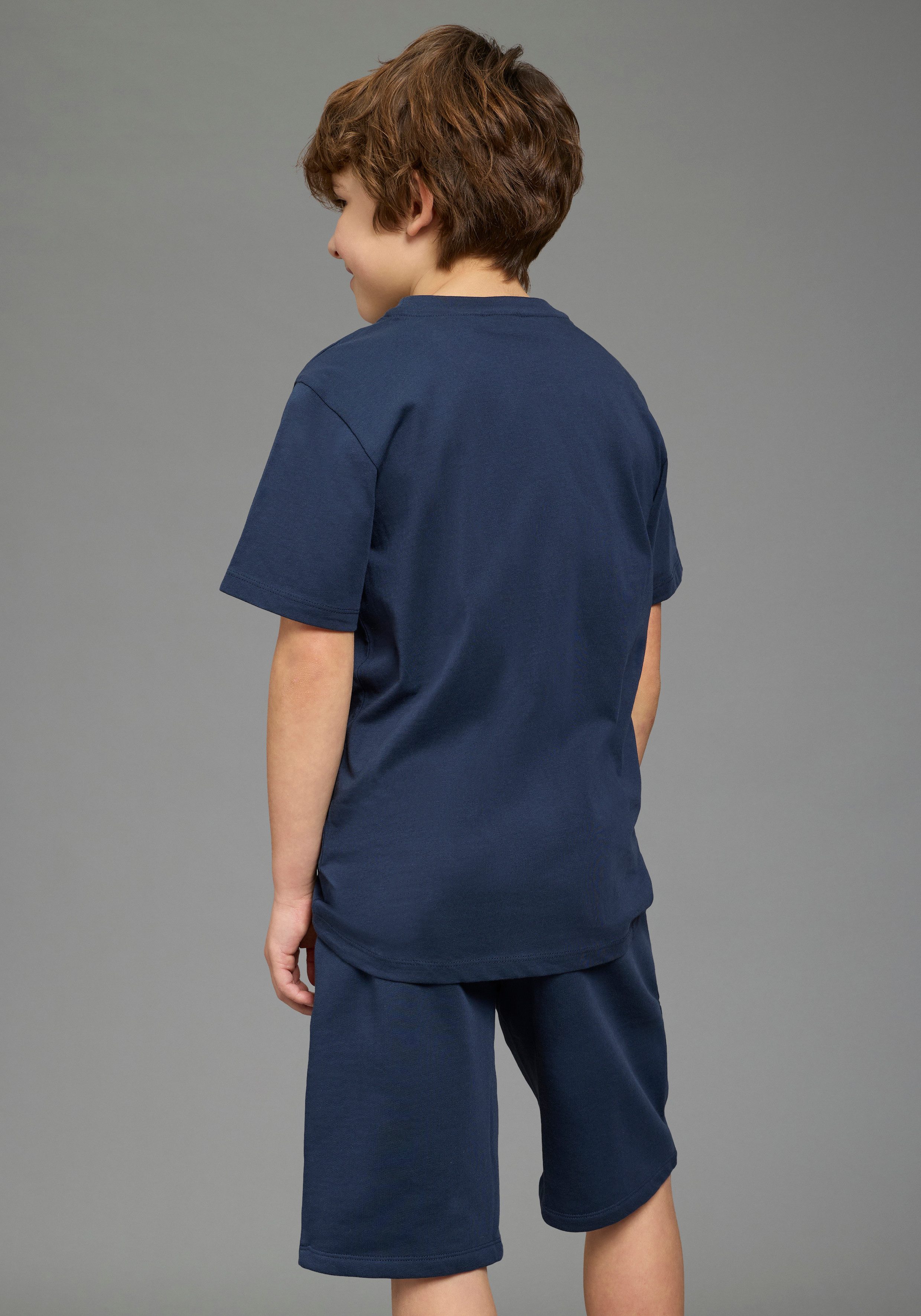 H.I.S Shirt & Hose 2tlg Set: T-Shirt+Sweatbermudas (Set, 2-tlg., 2) verschiedene Größen, bedrucktes Design, aus Baumwollmischung