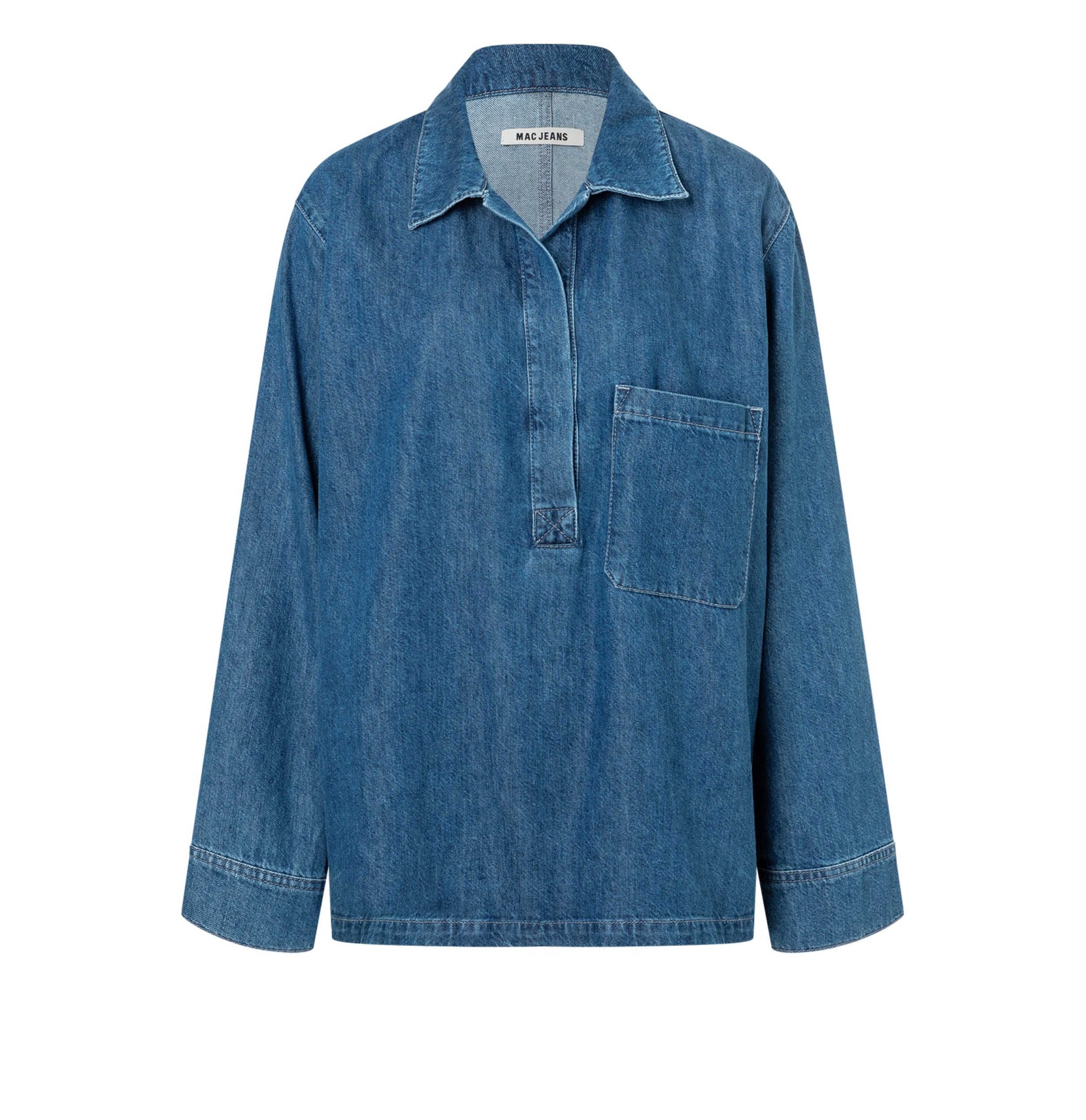 Tunika Jeans-Overshirt - Gerade