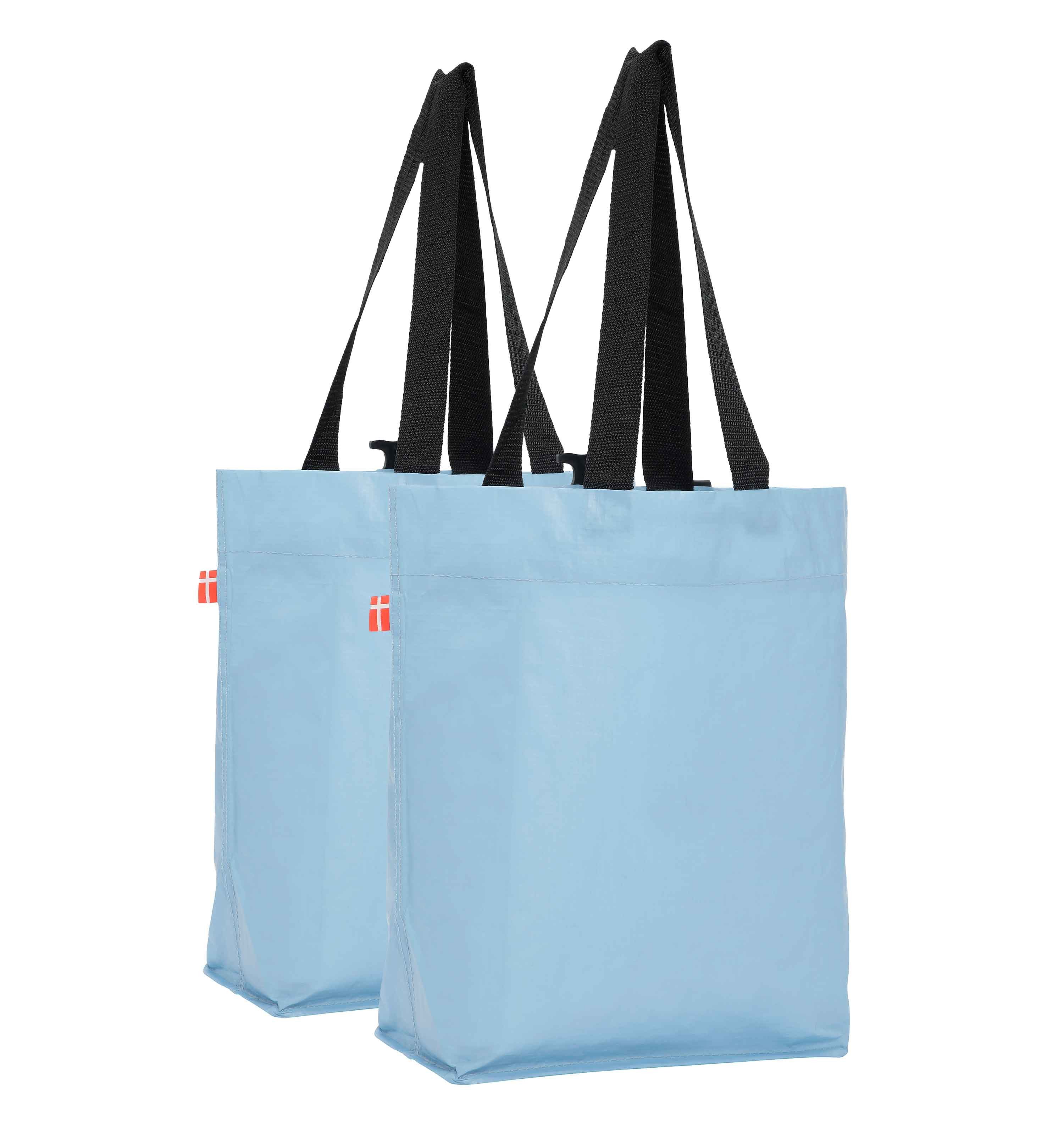 BIKEZAC Shopper Wiederverwertbarer Fahrrad EINKAUFS-Tasche Einkaufstasche mit Clip on (Fahrradeinkaufstasche wasserdicht Gepäckträger Einkaufswagen)