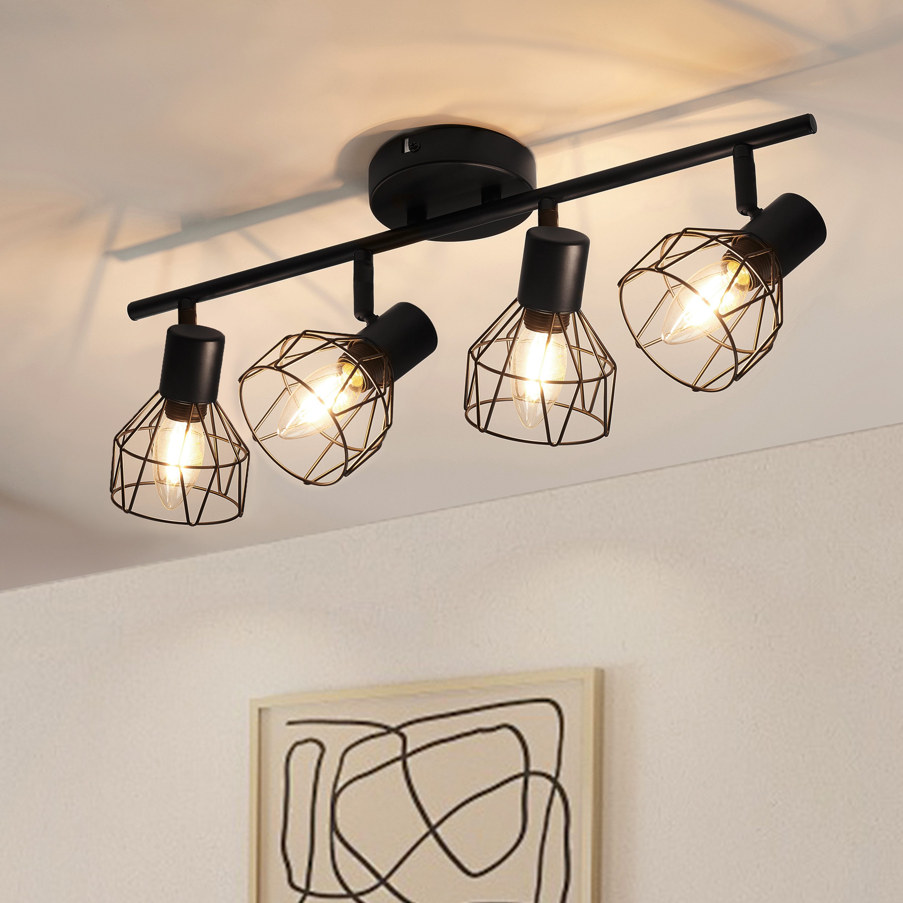 Zedelmaier Deckenstrahler Deckenleuchten 2/3/4 Flammig Deckenspots 40W E14 günstig online kaufen