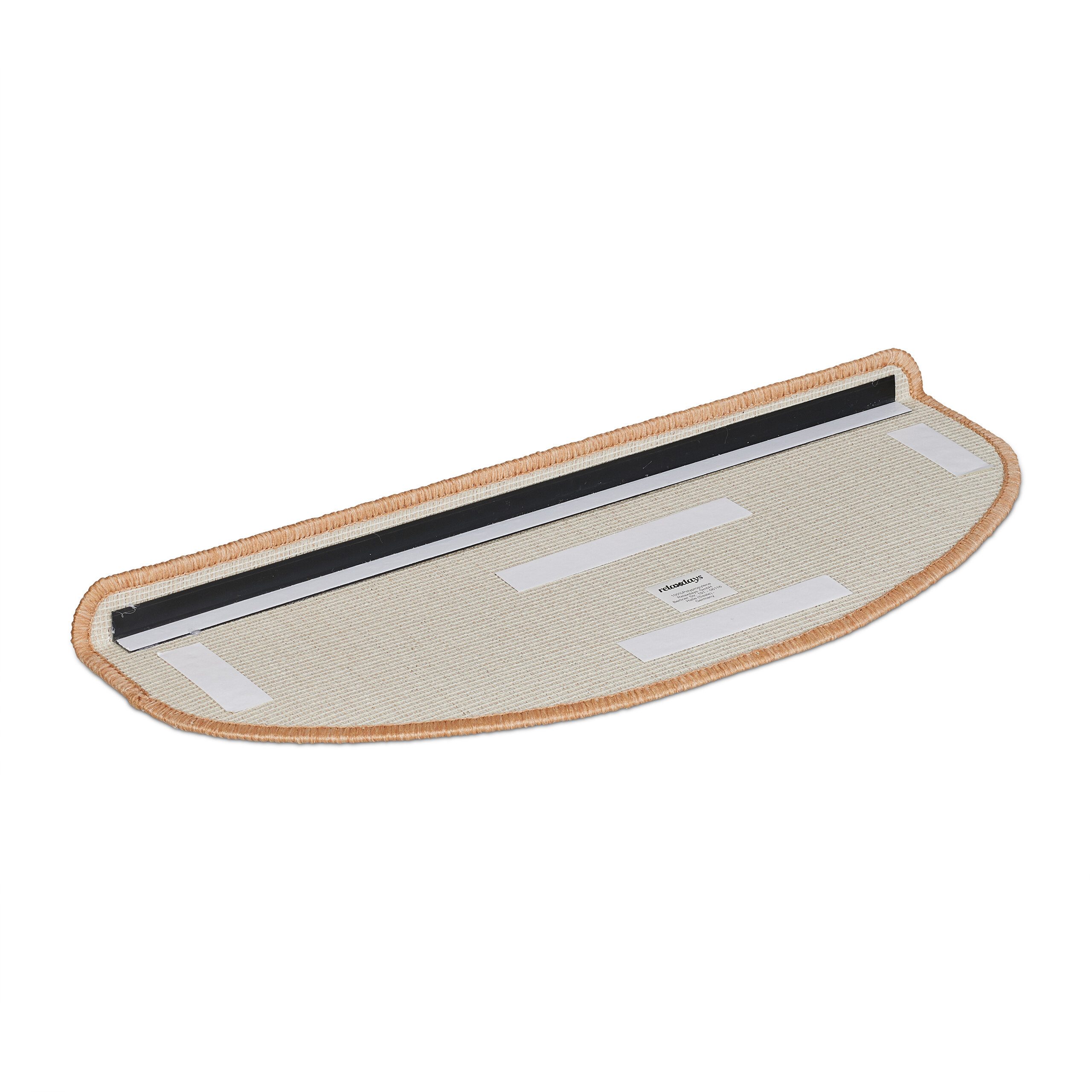relaxdays Stufenmatte Abgerundete Stufenmatten im 15er Set, rechteckig, Höhe: 40 mm, Beige – Bild 5 von 5