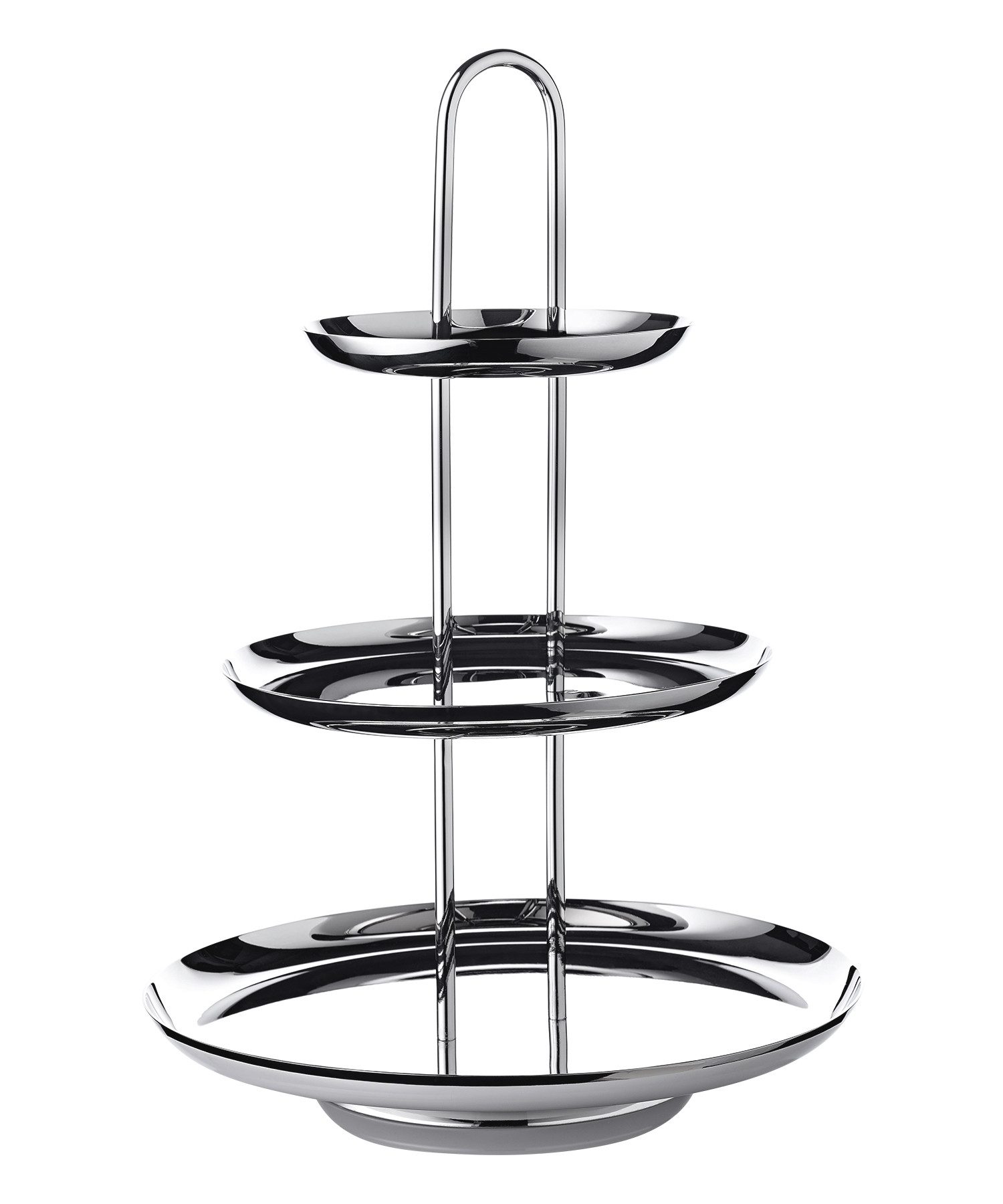 EDZARD Etagere Apus, Edelstahl, Edelstahl, hochglanzpoliert, 3-stöckig, H 40 cm