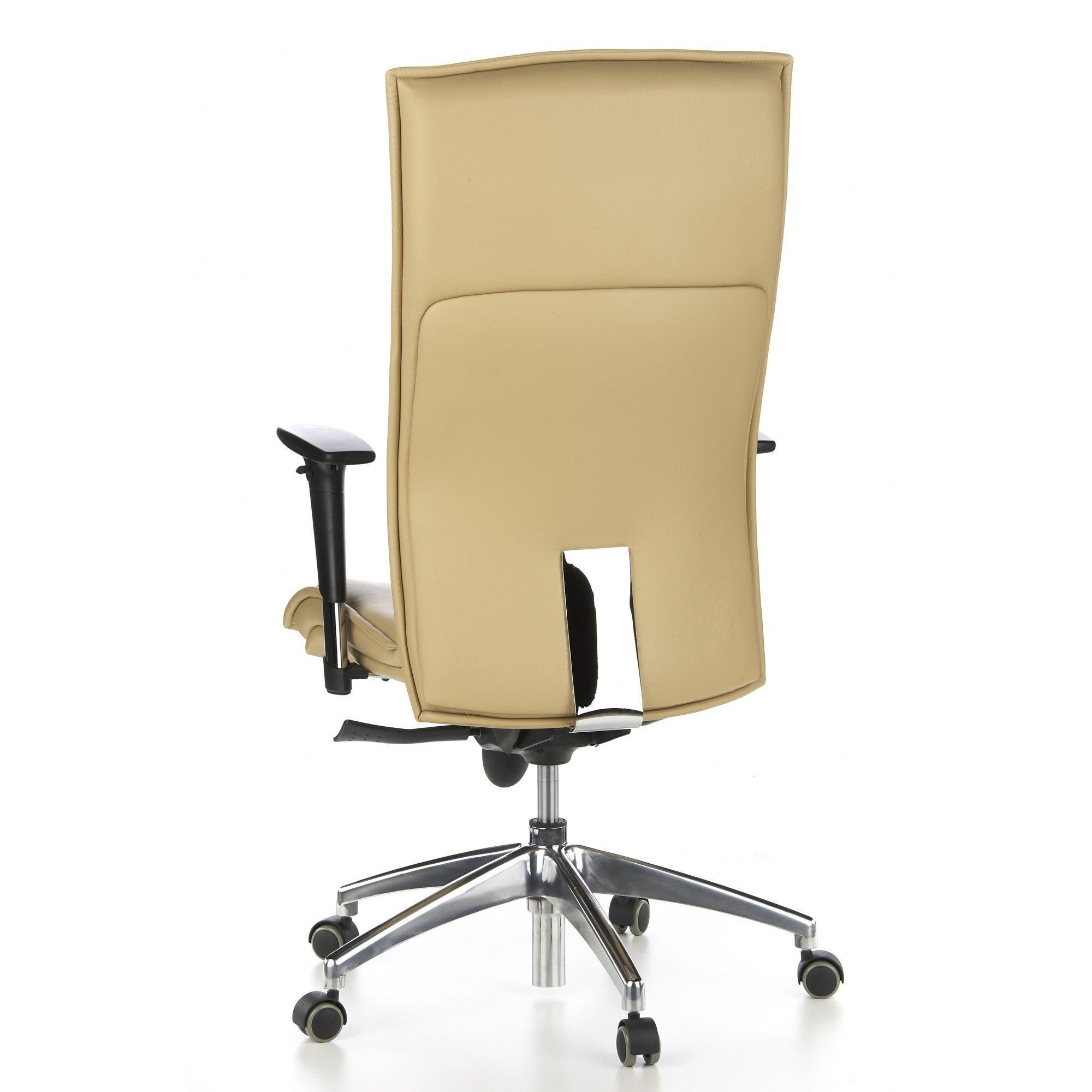 hjh Bürostuhl (1 ergonomisch 20 MURANO OFFICE Beige Leder Luxus Chefsessel St), Drehstuhl