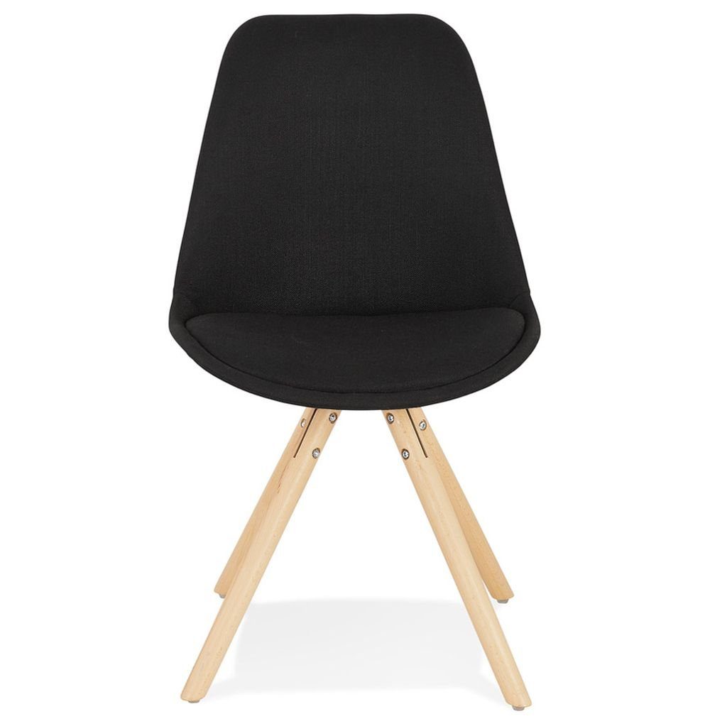 KADIMA DESIGN Esszimmerstuhl COSMEA Schwarz/Weiß (black,natural) Stuhl Textile Schwarz x 48