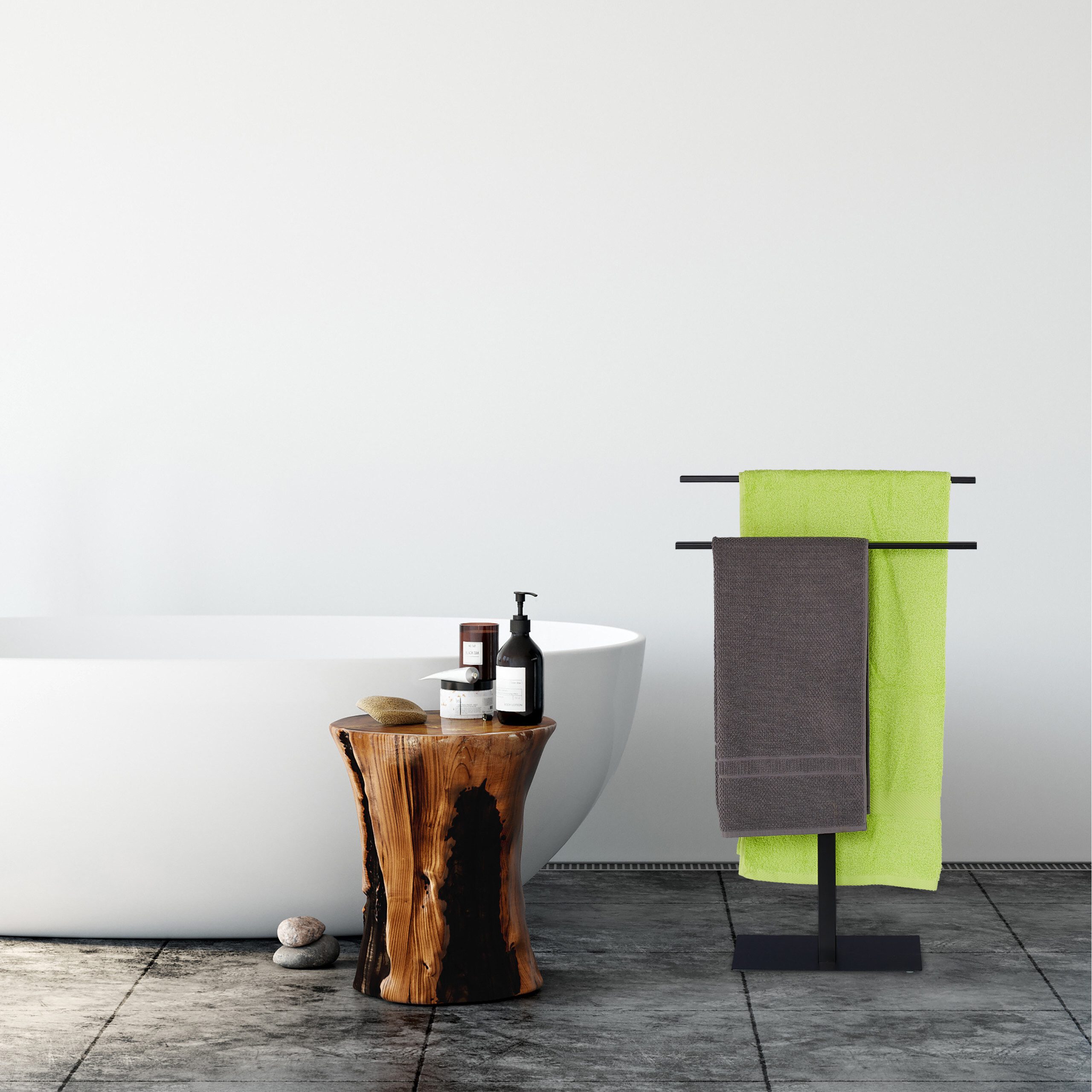 relaxdays Handtuchständer mit 2 Stange günstig online kaufen