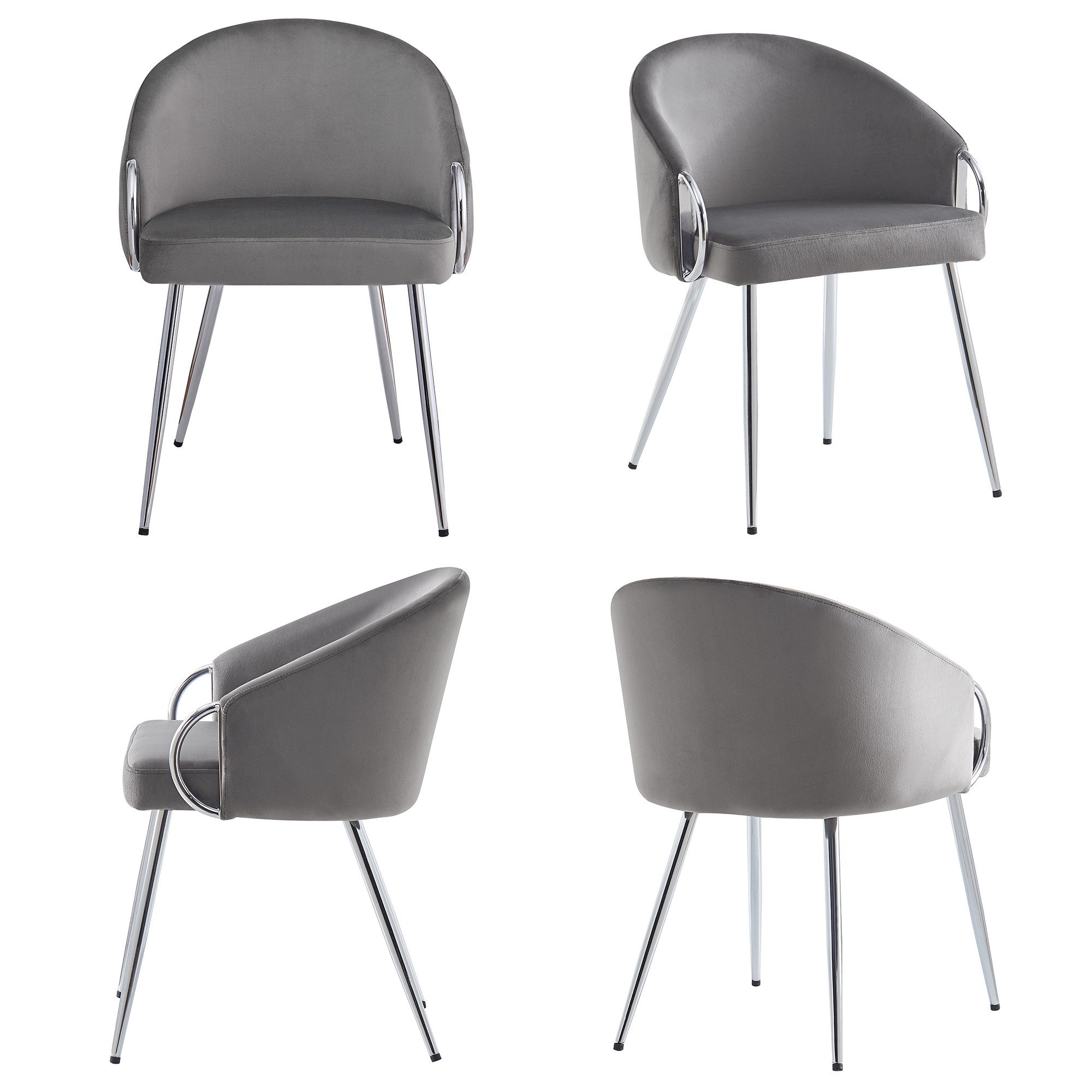 OKWISH Esszimmerstuhl Loungesessel,Kosmetikstuhl,Esszimmerstuhl (Luxus Samt günstig online kaufen