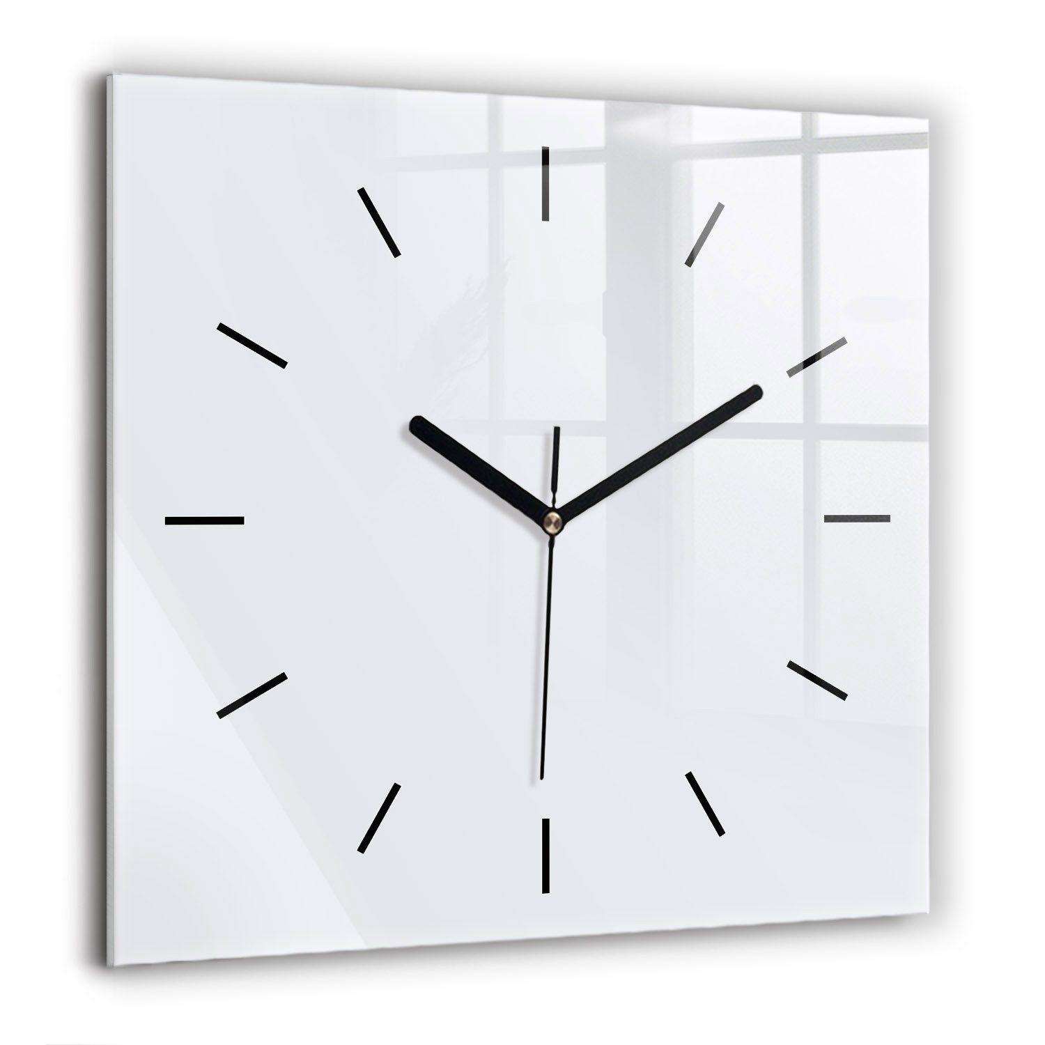 Tulup Wanduhr Modernistische Glaswanduhr 60x60cm Uhr aus gehärtetem Glas günstig online kaufen