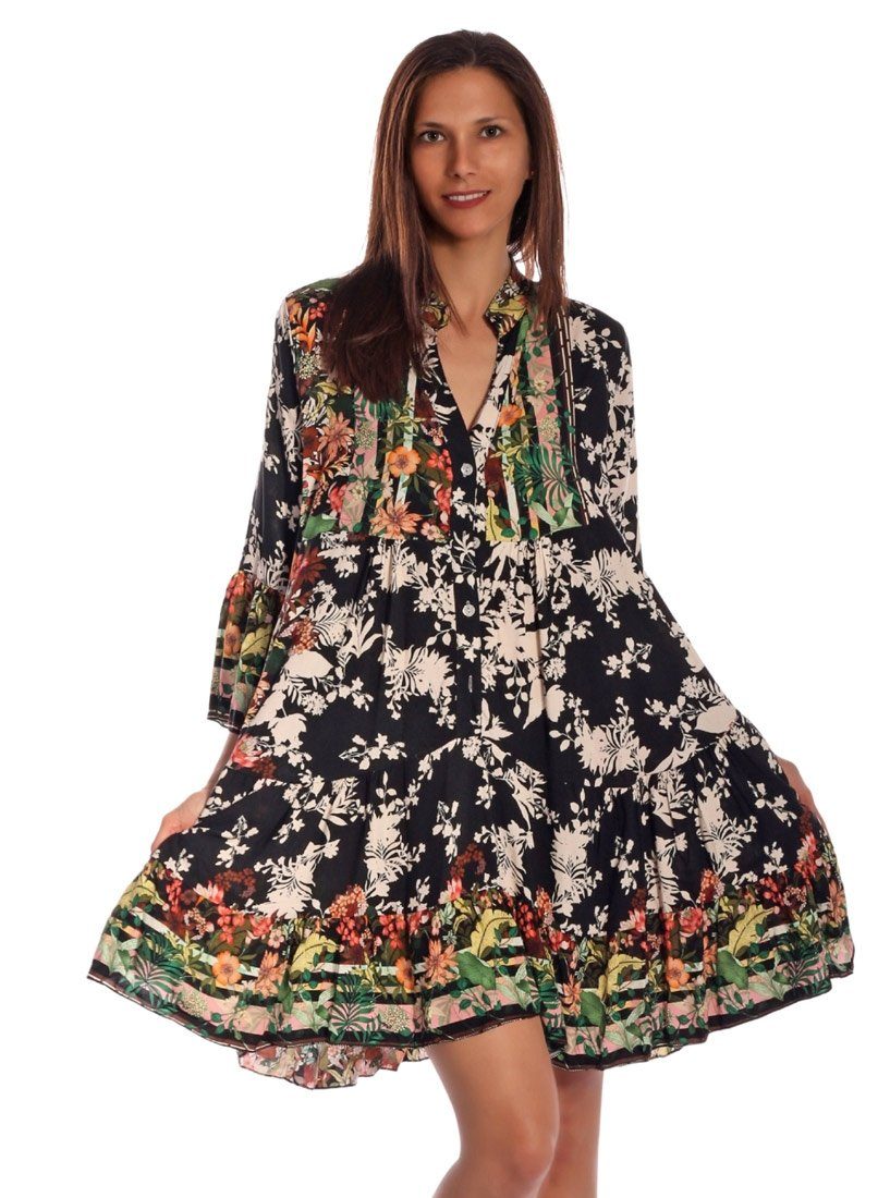 Charis Moda Sommerkleid "MaiLin" Tunikakleid mit besonderem Druckdesign