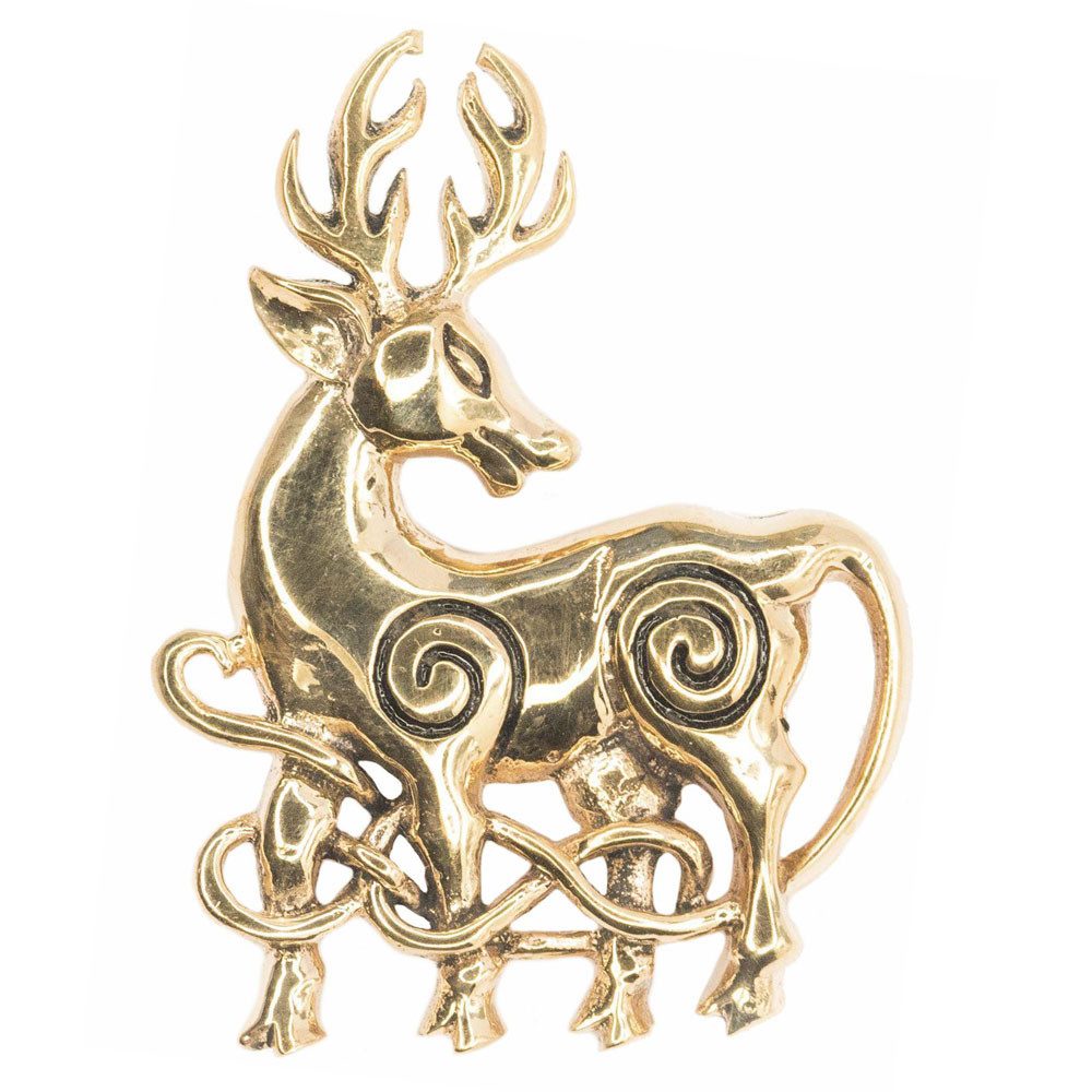 Kettenanhänger Bronzeanhänger Keltischer Hirsch Schmuck - Sonstige Tiere - 40x30mm