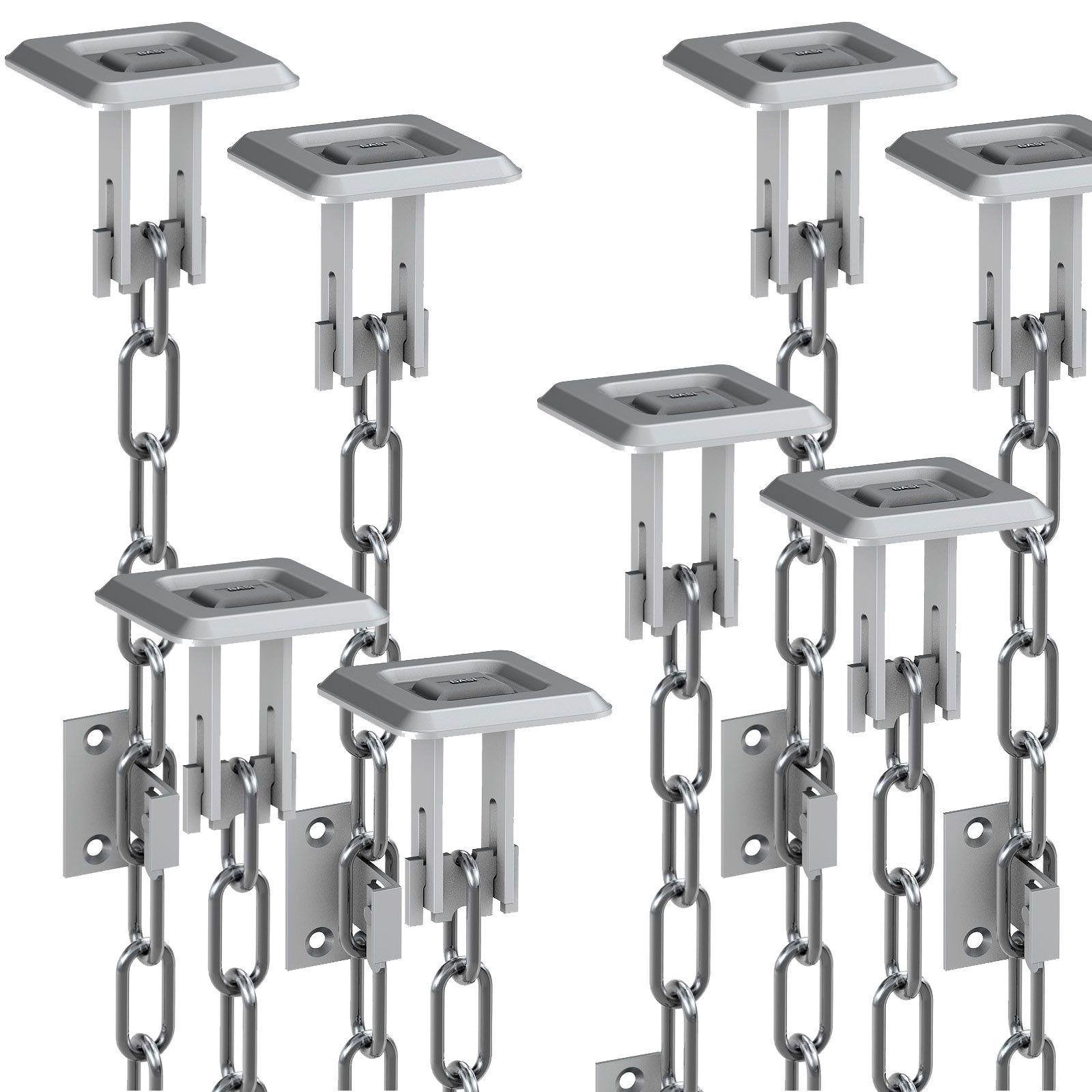 BASI Schließzylinder 4 x Paar BASI® Gitterrostsicherung für Kellerschächte GS70