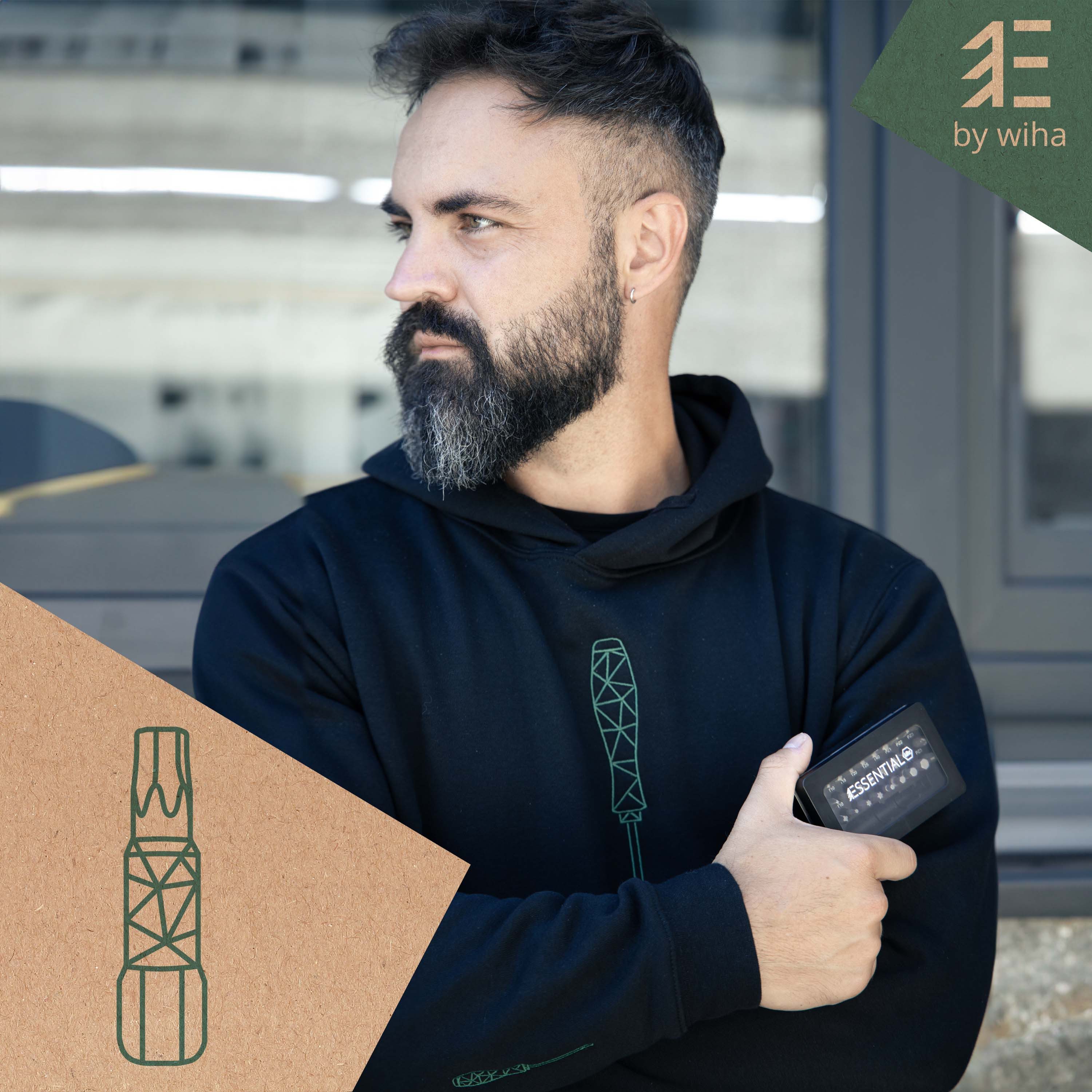 Wiha Bit-Set Essential (45628) - 31 tlg., PH, PZ, Sechskant, Torx, mit Bithalter, für Akkuschrauber