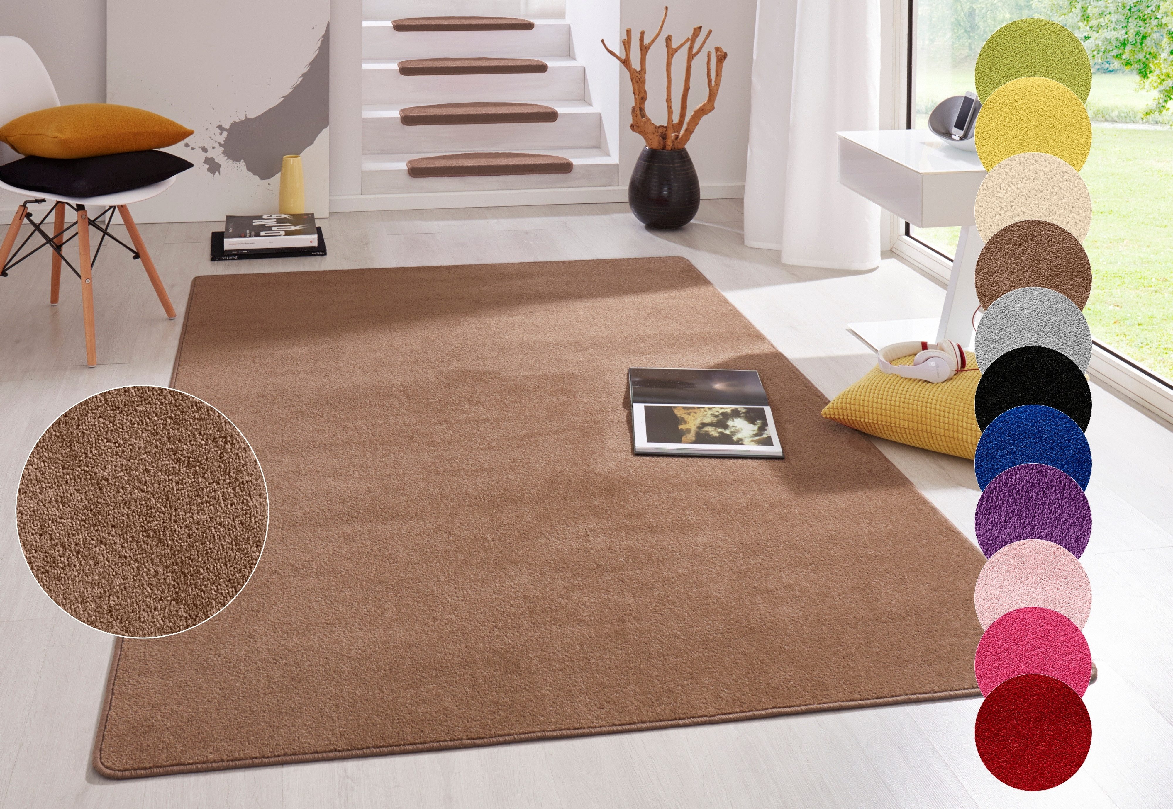 HANSE Home Teppich Fancy, rechteckig, Höhe: 7 mm, Kurzflor, Läufer, uni, ge günstig online kaufen