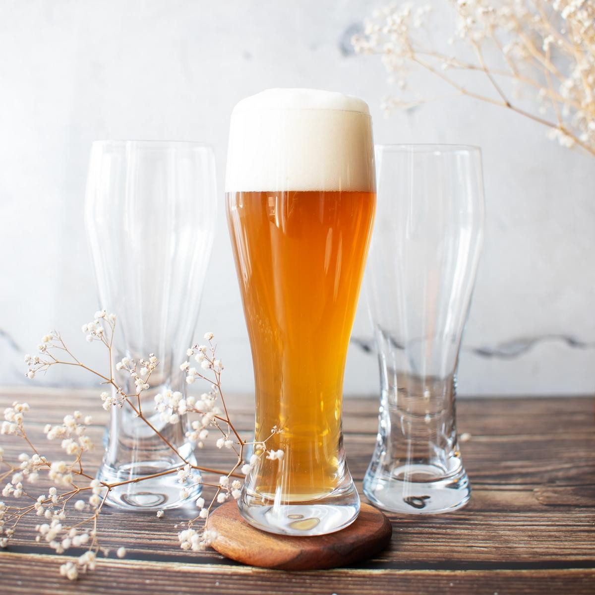 Sendez Bierglas 6 Weizengläser 0,5L Biergläser Weissbierglas Weizenbierglas, 6-tlg., Glas