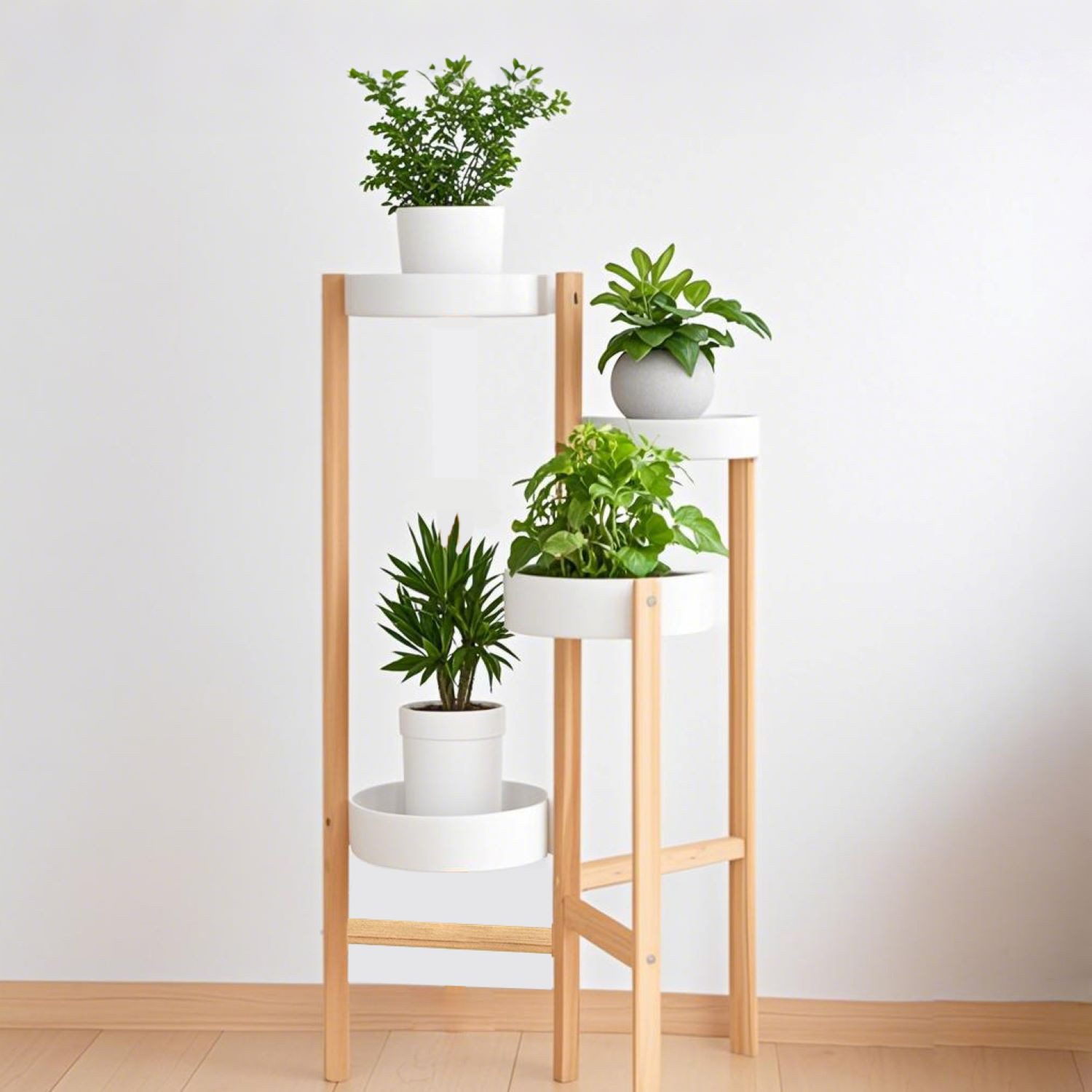 Masbekte Blumenständer 78 cm Höhe, Holz 4 günstig online kaufen