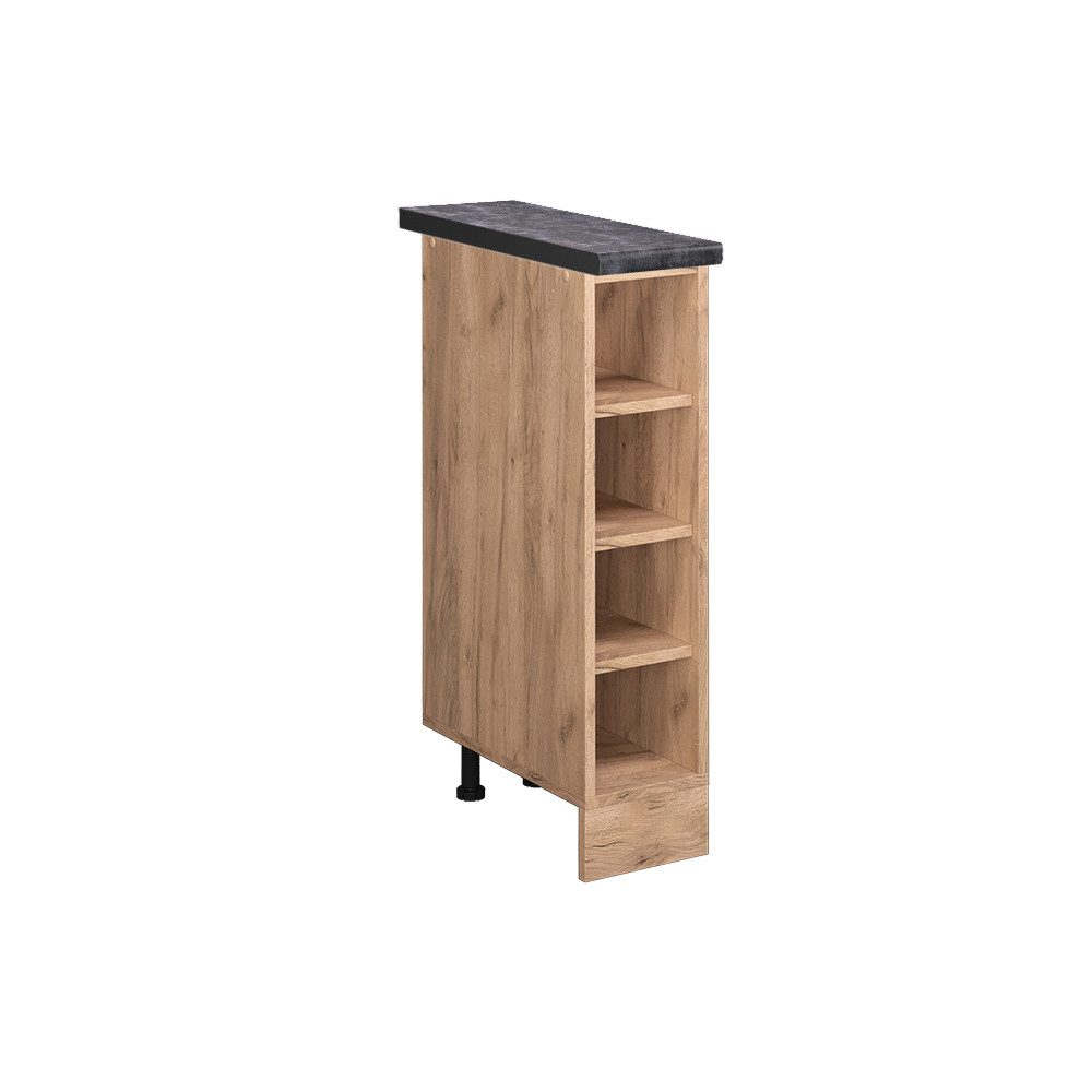 Vicco Unterschrank R-Line, Goldkraft Eiche/Goldkraft Eiche, 20 cm, AP Anthrazit (1-St)