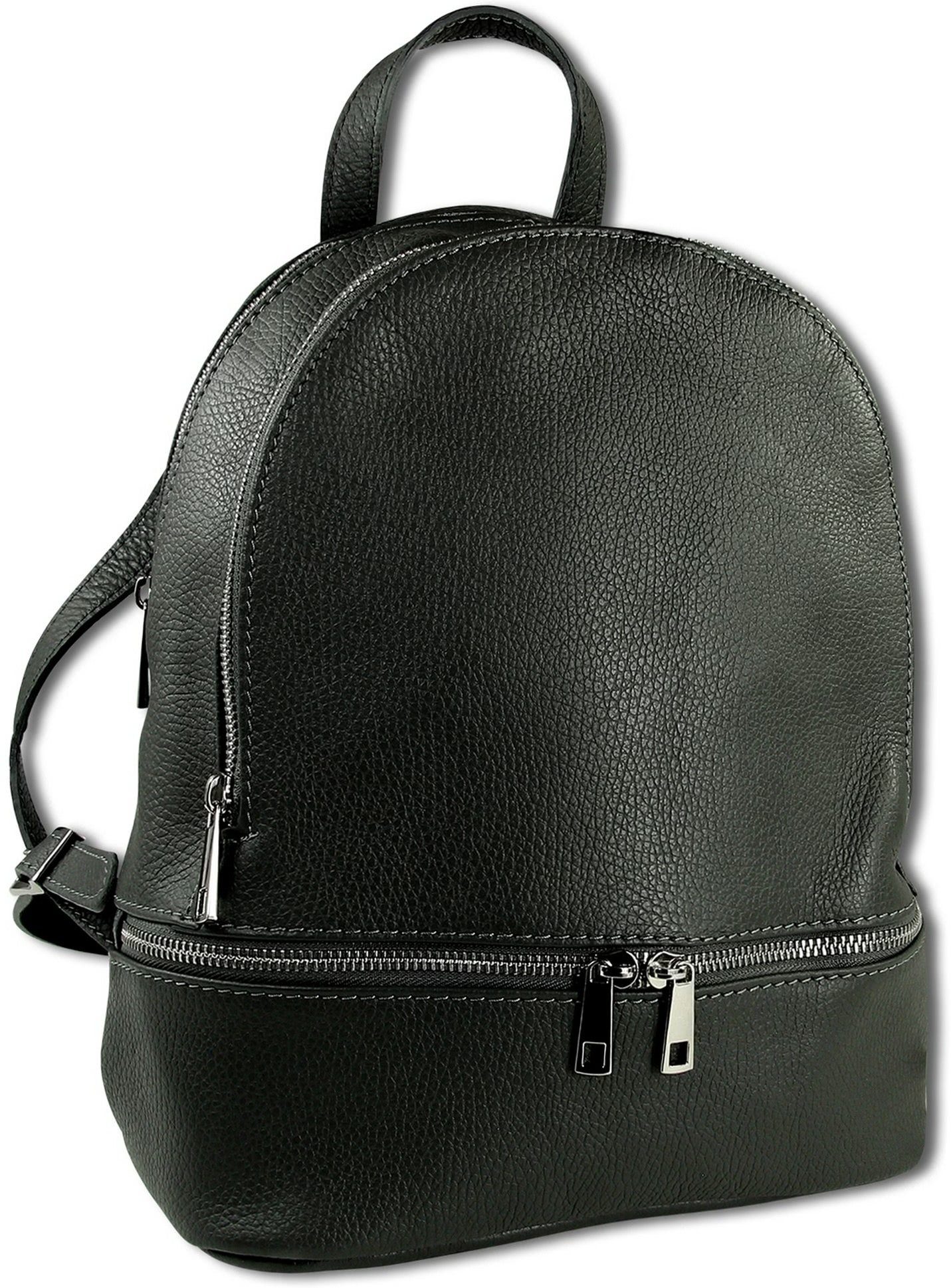 Toscanto Cityrucksack Toscanto Cityrucksack Freizeit (Cityrucksack), Damen Tasche Echtes Leder grau, Made-In Italy