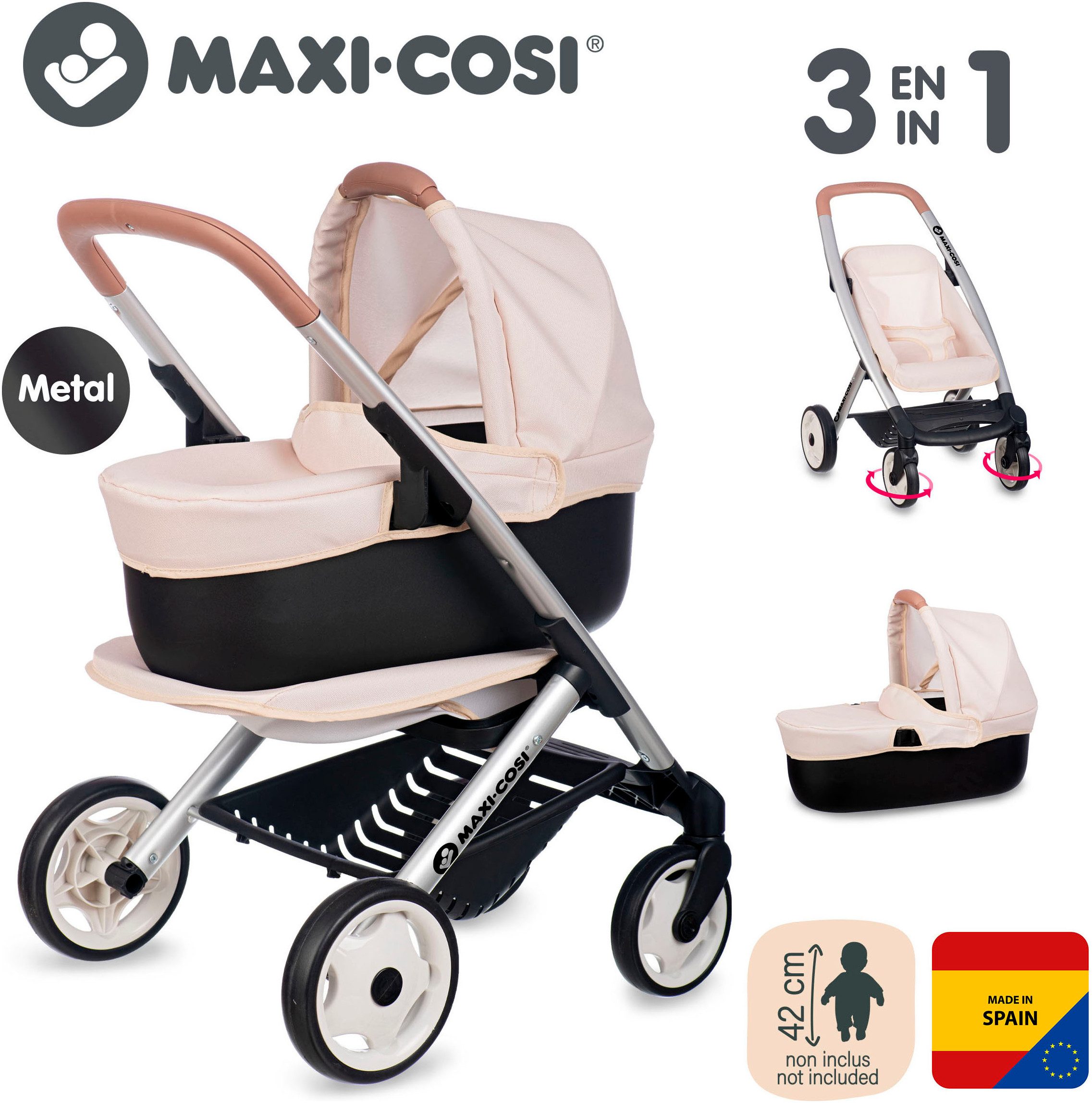 Smoby Kombi-Puppenwagen Maxi-Cosi Puppenwagen 3-in-1, Made günstig online kaufen