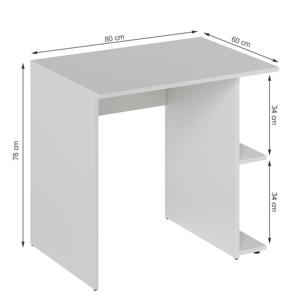 Vicco Schreibtisch Simple, Weiß, 82 x 60 cm (1-St), Kippbar günstig online kaufen
