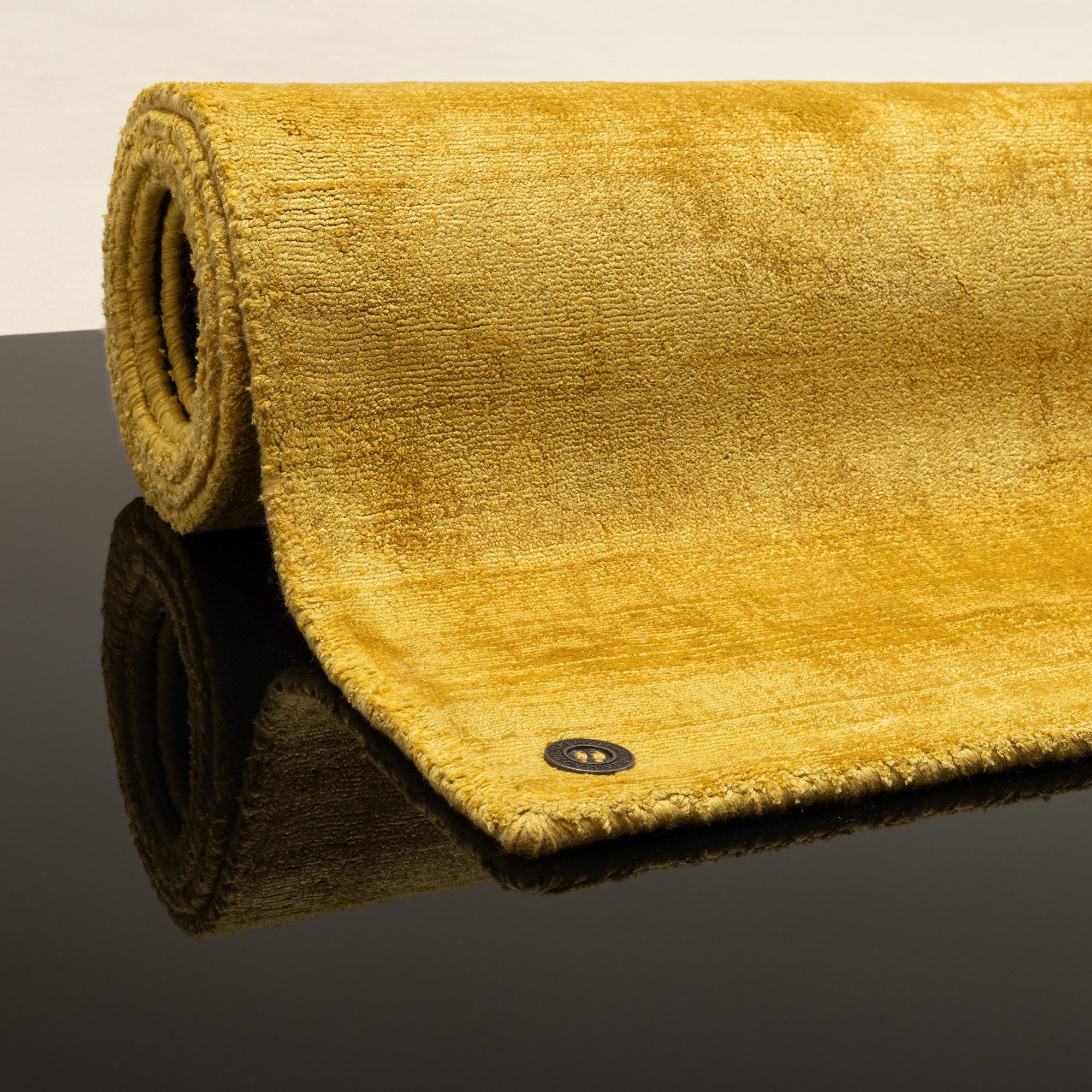 TOM TAILOR HOME Teppich Shine uni, rechteckig, Höhe: 8 mm, Handweb Teppich, 100% Viskose, handgewebt, mit elegantem Schimmer