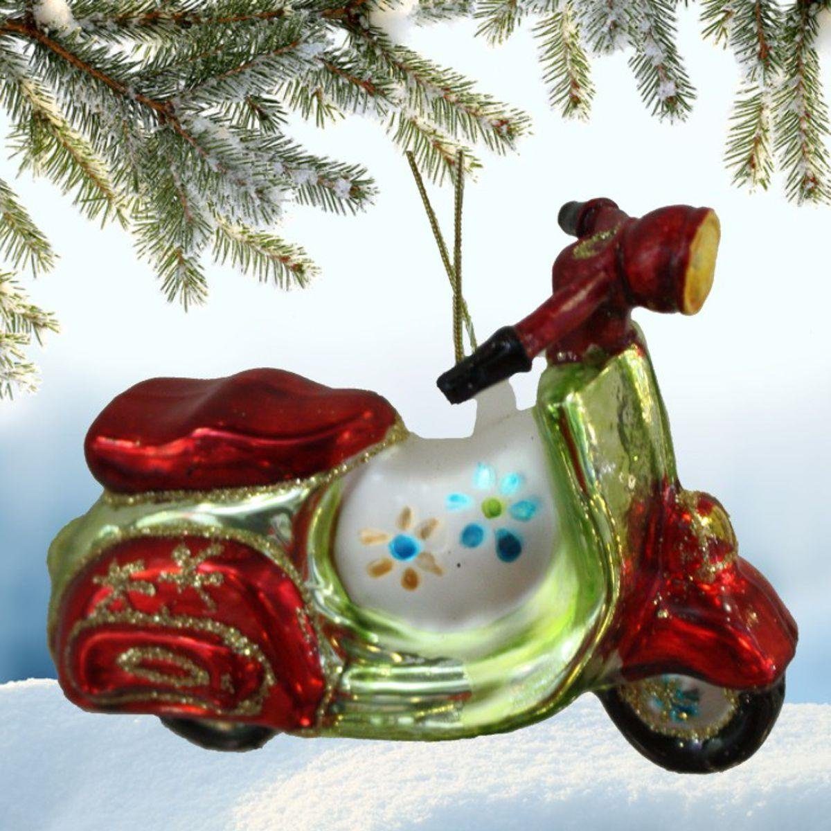 INGE-GLAS INGE-GLAS® Weihnachts-Hänger (1-tlg) Roller rot-grün Christbaumschmuck