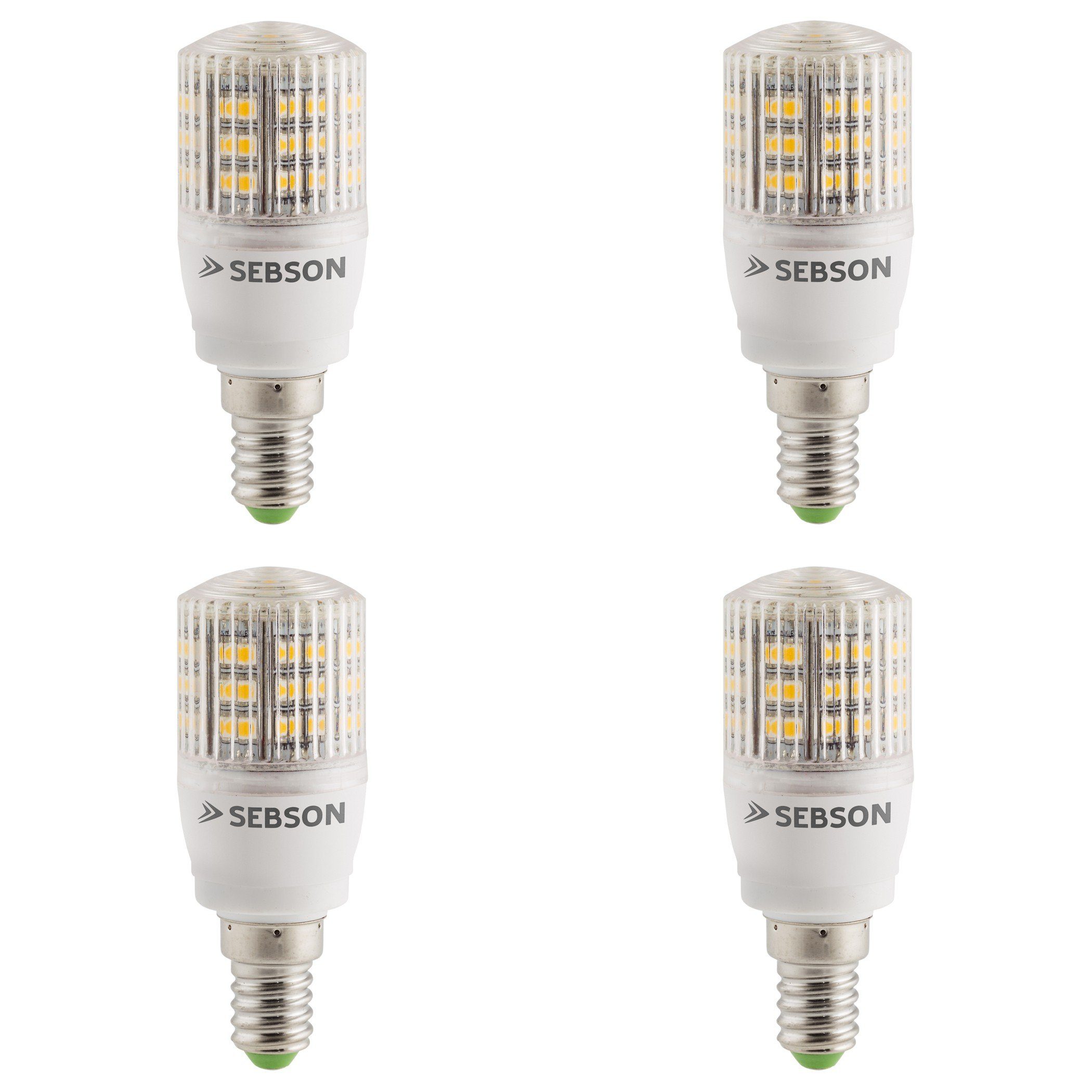 SEBSON LED-Leuchtmittel 4er Pack E14 LED 3W Lampe  240lm warmweiß - Leuchtmittel 280°