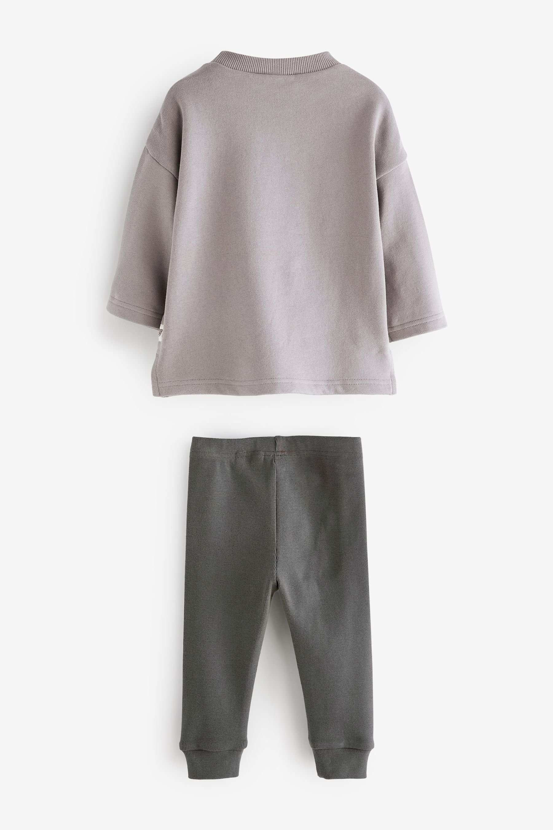 Shirt und & Grey Leggings Set (2-tlg) Sweatshirt Next im Leggings Core