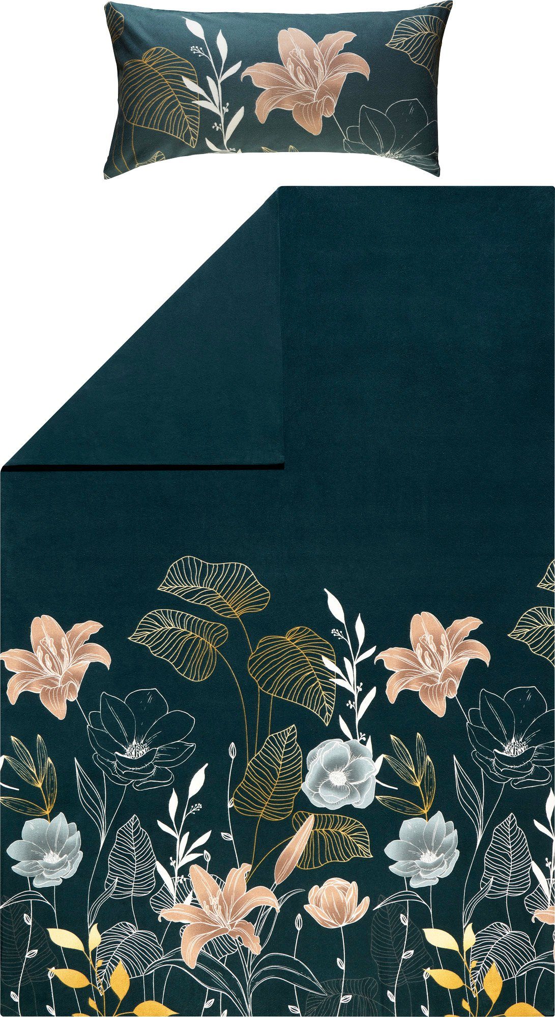 REDBEST Bettwäsche Wendebettwäsche, Biber, Blumen günstig online kaufen