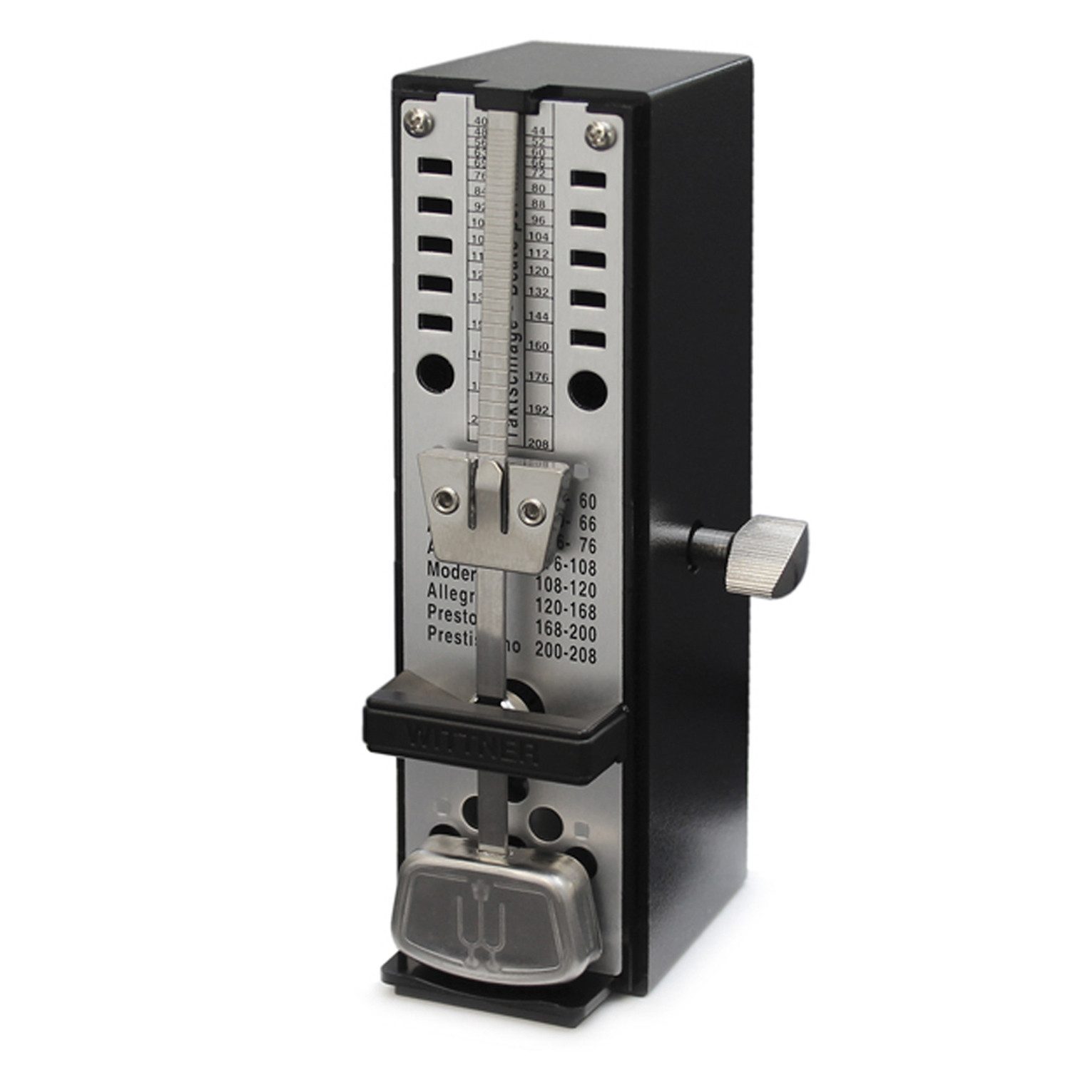 Wittner Metronom Wittner Metronom Super-Mini Taktell Schwarz, Mechanisch aufziehbar