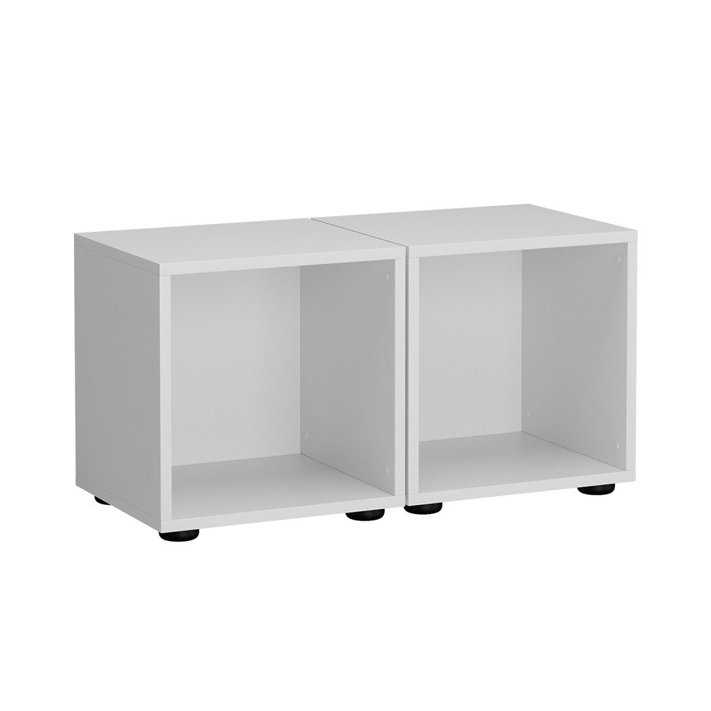 Bücherregal Estell, Weiß, 36.4 x 38.2 cm 2-er Set