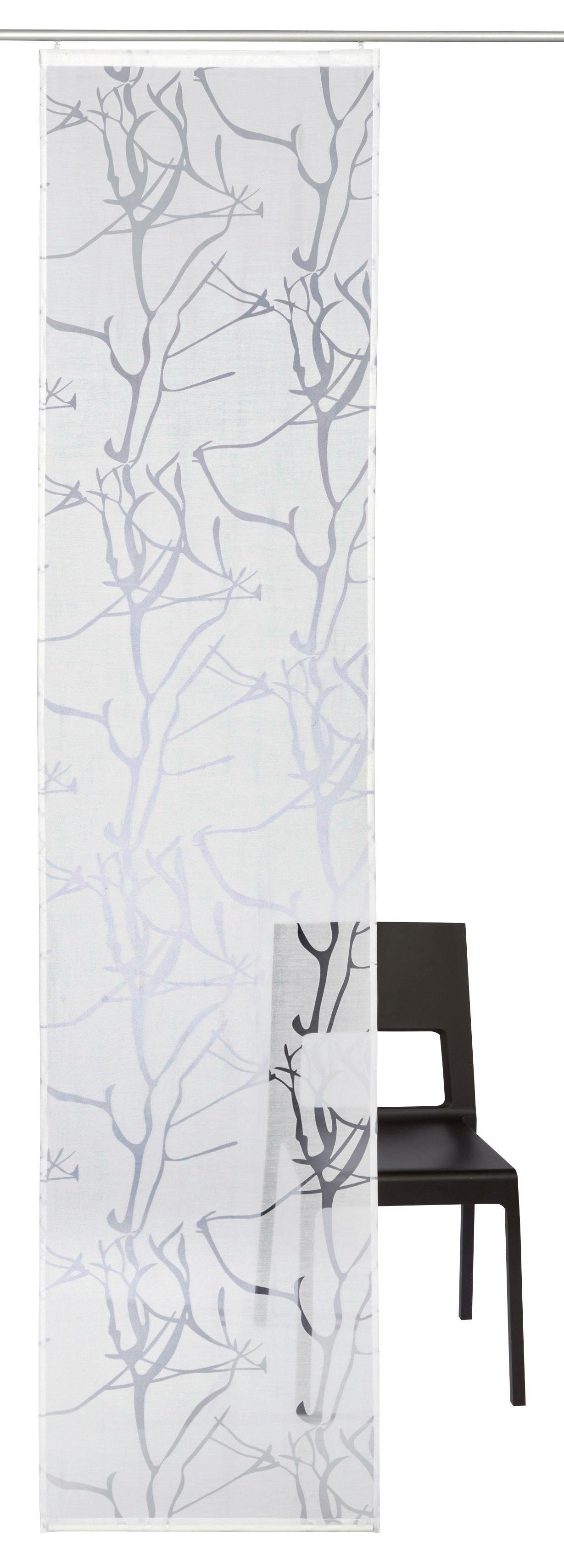 my home Schiebegardine Anna (1 St), Klettband, halbtransparent, Ausbrenner, günstig online kaufen