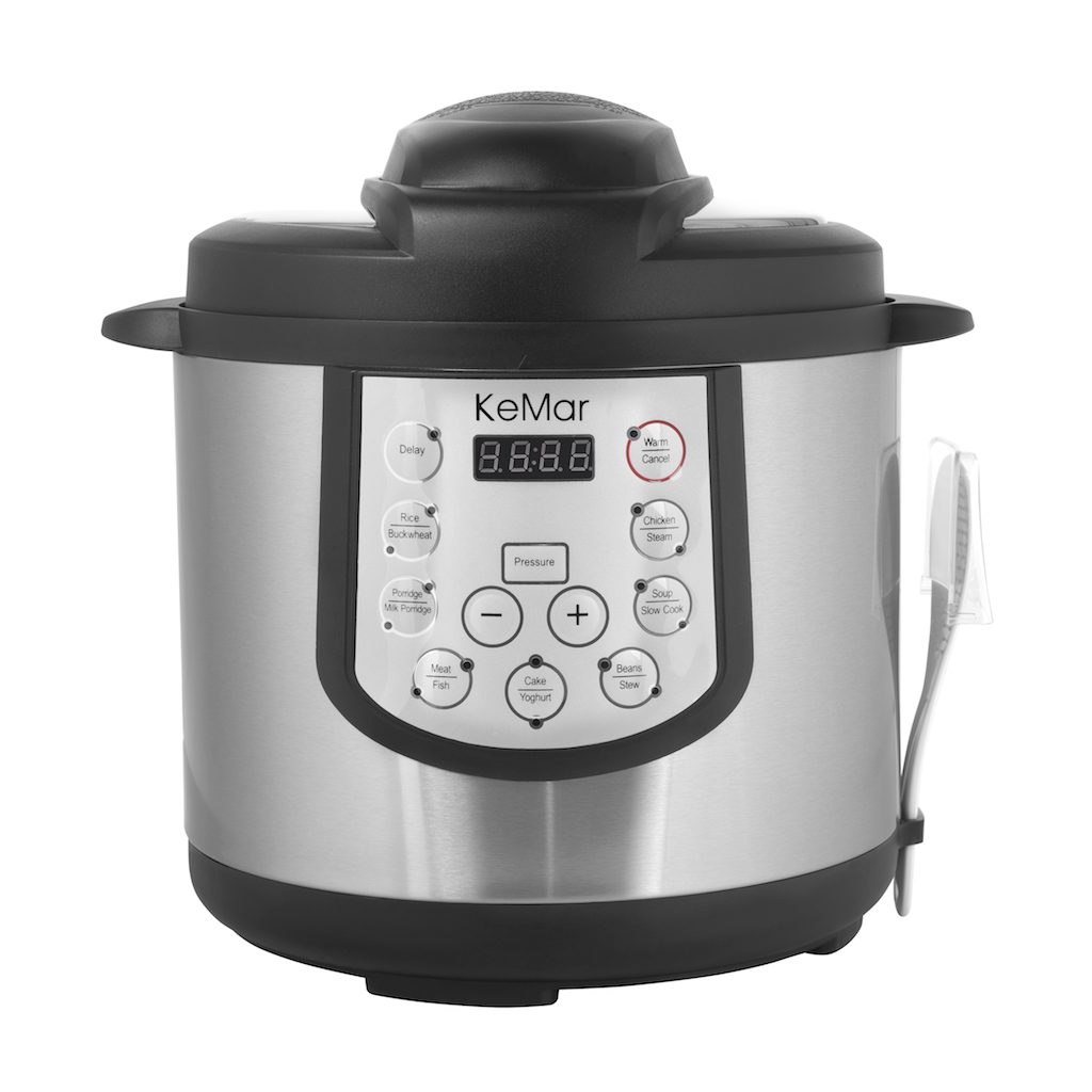 KeMar Kitchenware Dampfdruck-Kocher KPC-150, 1000 Innentopf, 15 automatische Programme Edelstahl W