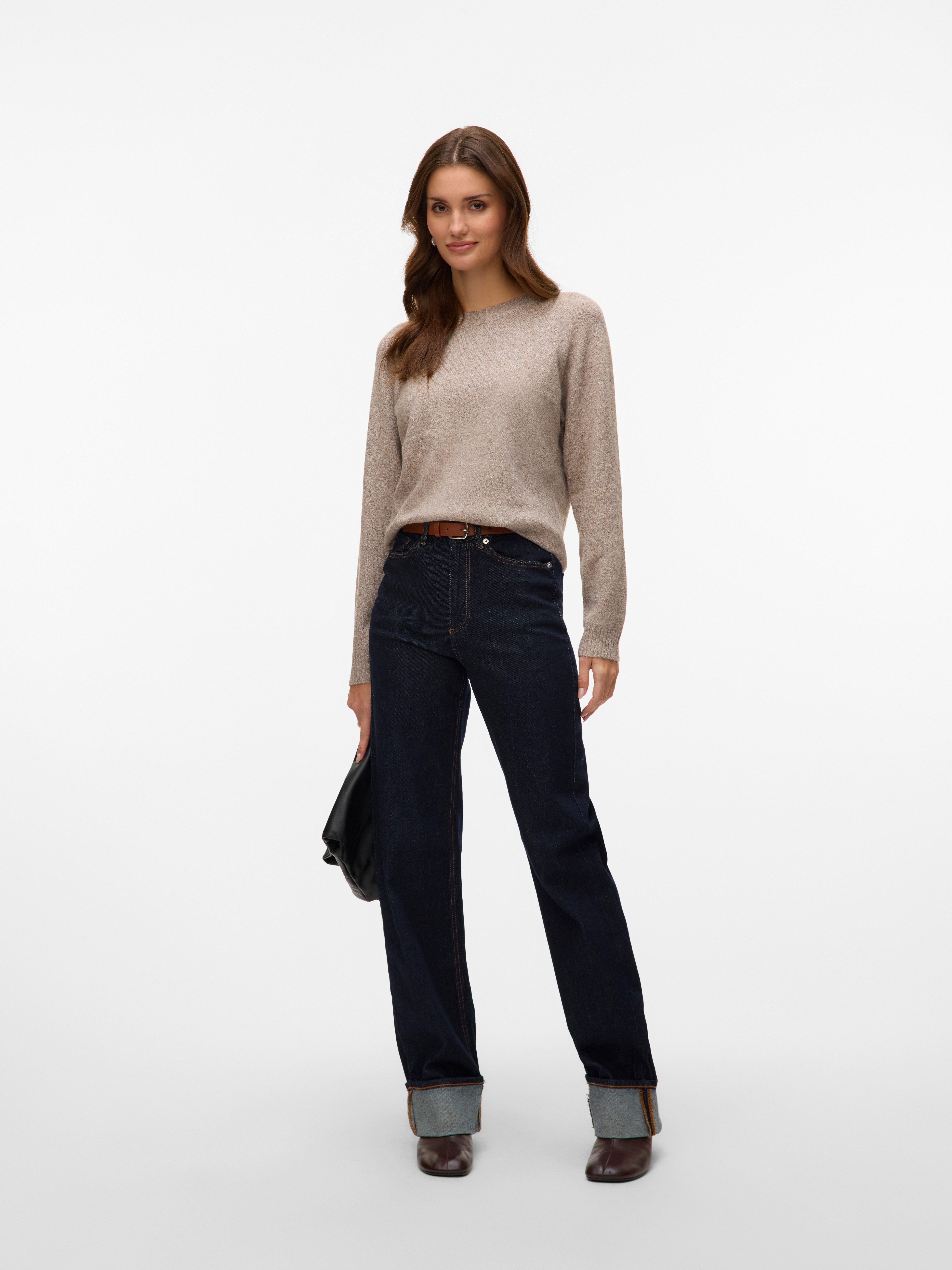 Vero Moda Rundhalspullover VMDOFFY LS O-NECK BLOUSE GA NOOS Materialmix, regular fit – Bild 5 von 5