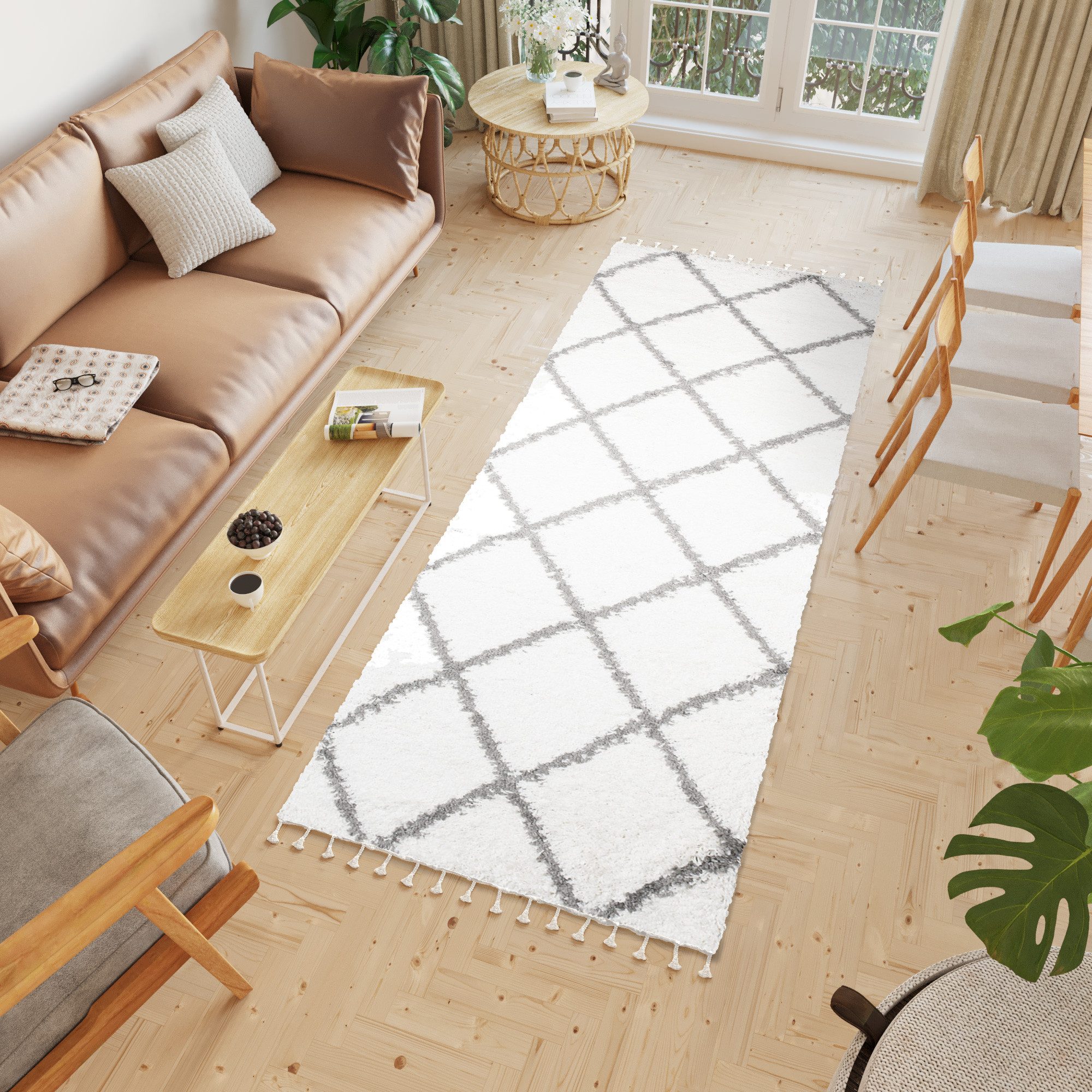 Tapiso Hochflor-Läufer BOHO, rechteckig, Höhe: 40 günstig online kaufen