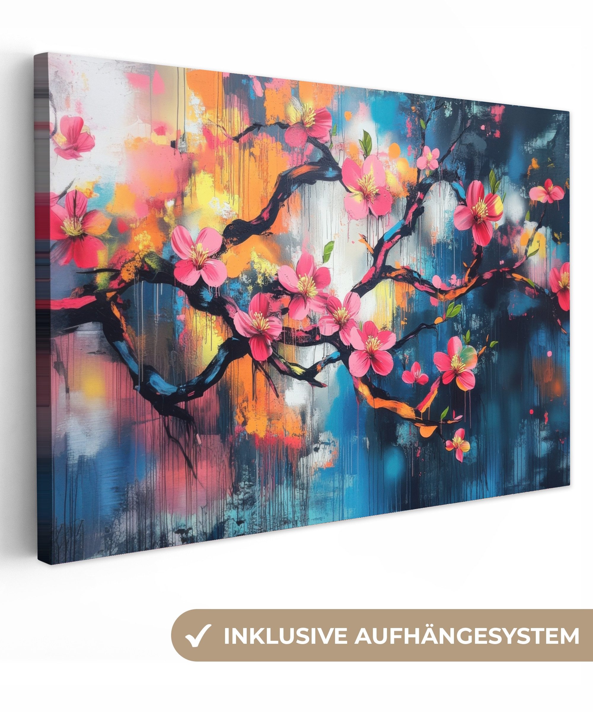 OneMillionCanvasses® Leinwandbild Blumen - Zweig - günstig online kaufen