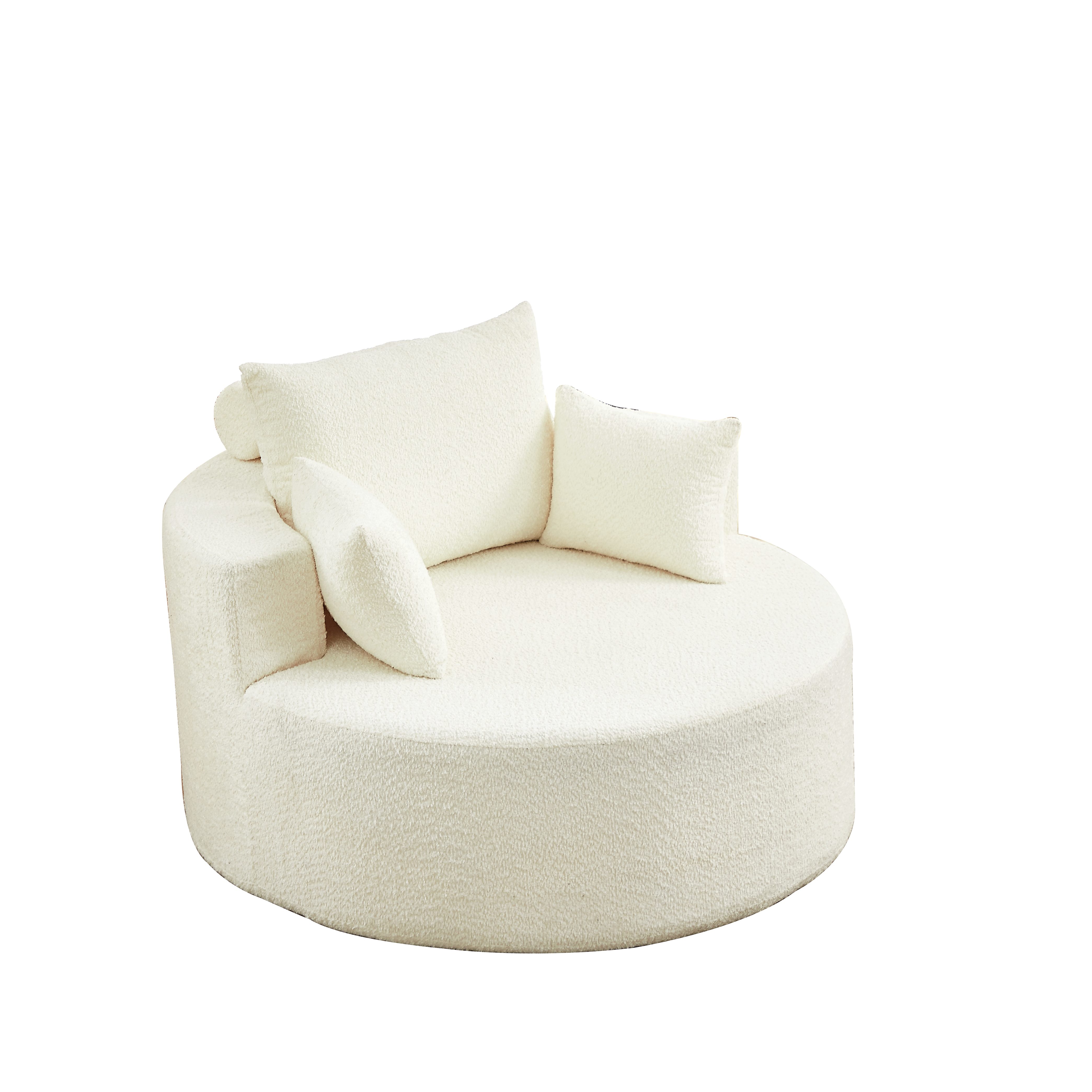 OKWISH Relaxsessel Moderner Schlafsessel mit flauschigem Design (Chenille-Schaumstoff-Einzelsessel, 1-St., 127*127*85), mit Relaxfunktion