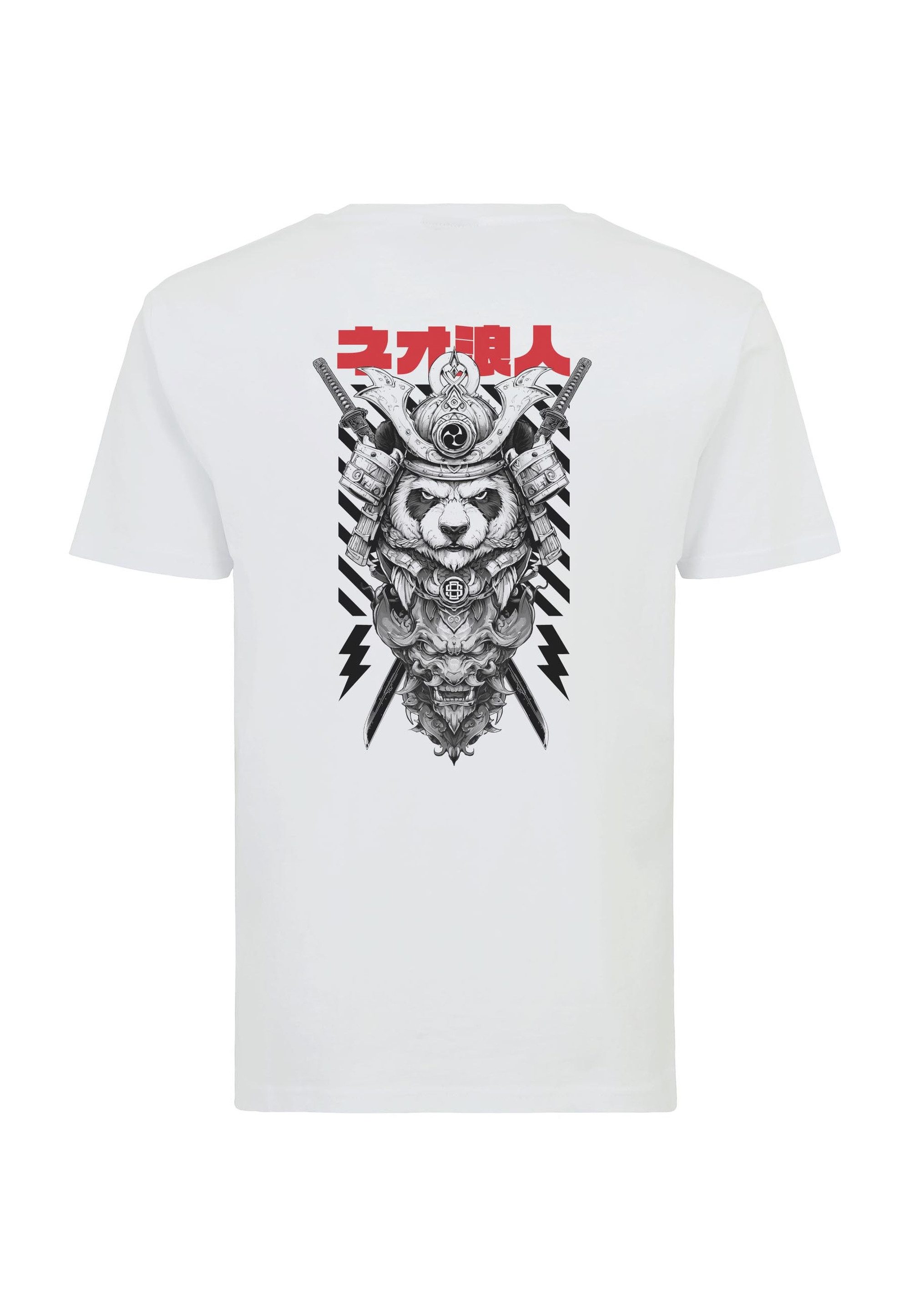 Oldskull T-Shirt Asian Panda Samurai Warrior Graphic mit fernöstlichem Motiv