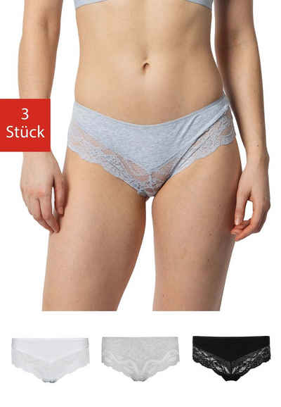 SNOCKS Hipster Panties Damen Unterhose (3-St) mit Spitze, bequem und elegant